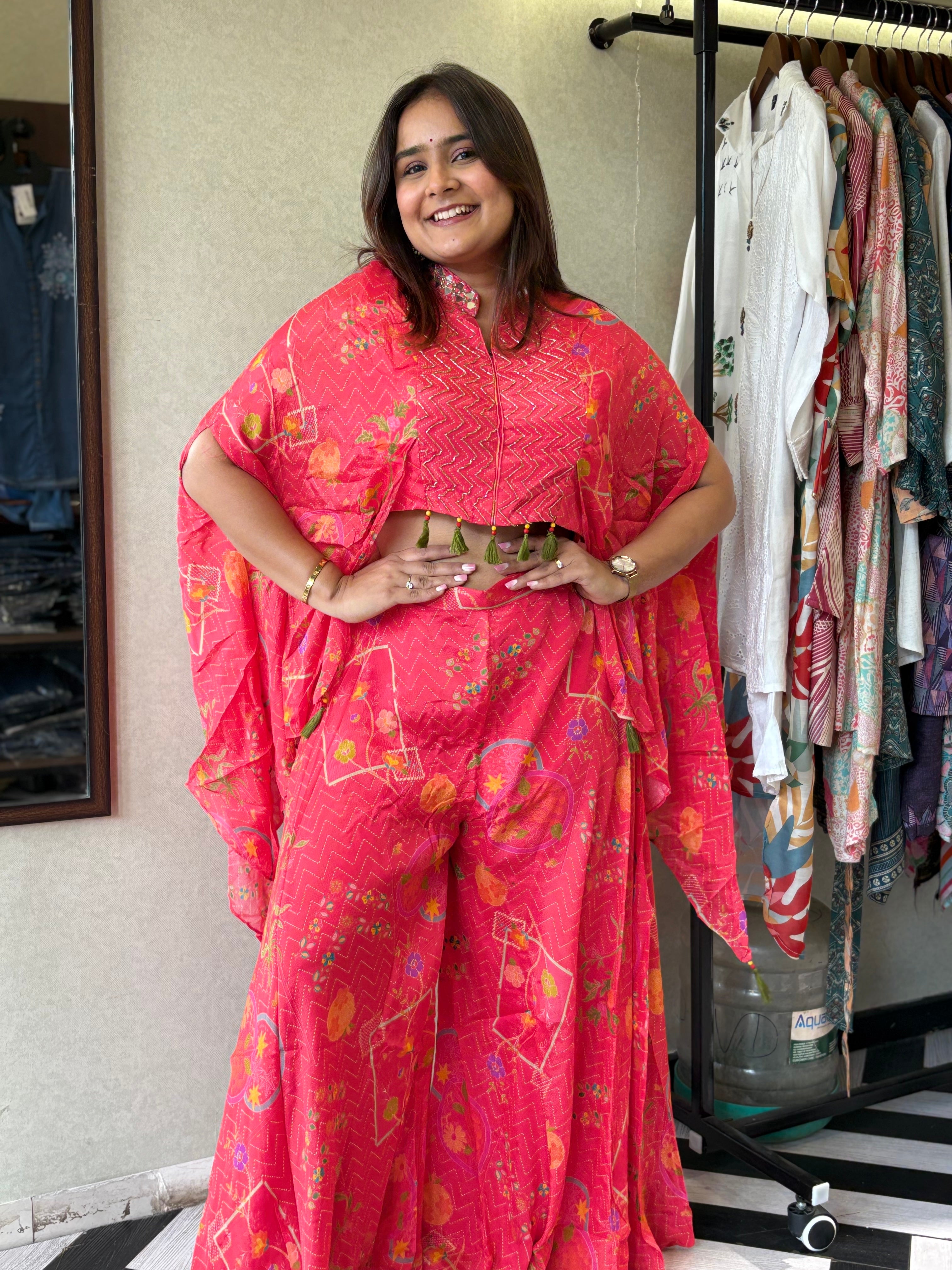 Pure Chinnon 3 Piece with Hand work