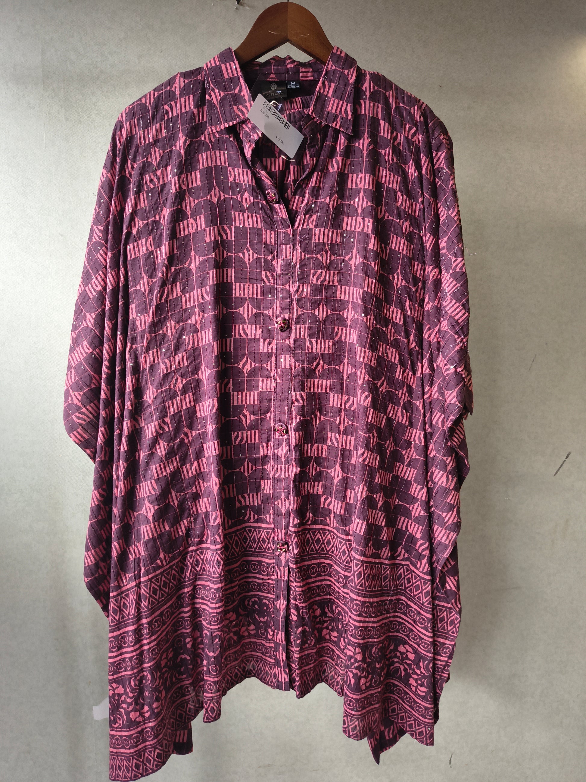 Premium Abstract Printed Asymmetrical Shirt Co-Ord Set with Tapered Pants