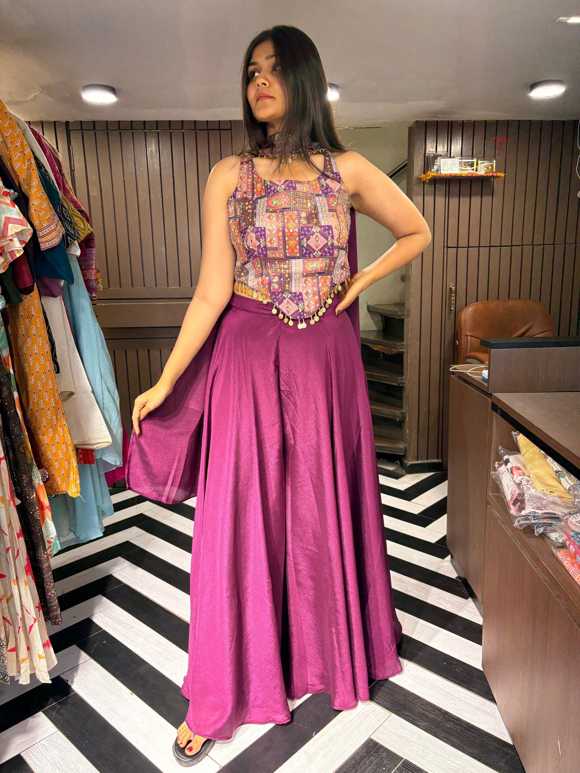 Pure Georgette Indo western