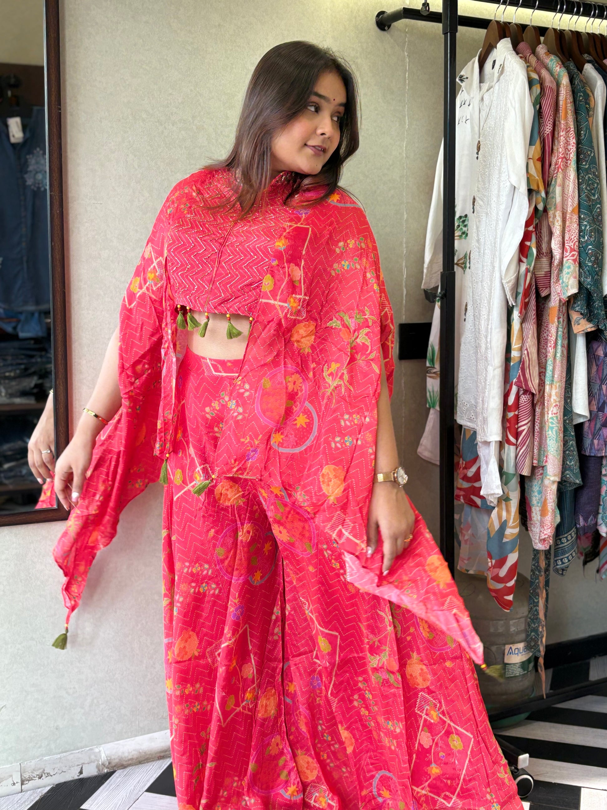 Pure Chinnon 3 Piece with Hand work