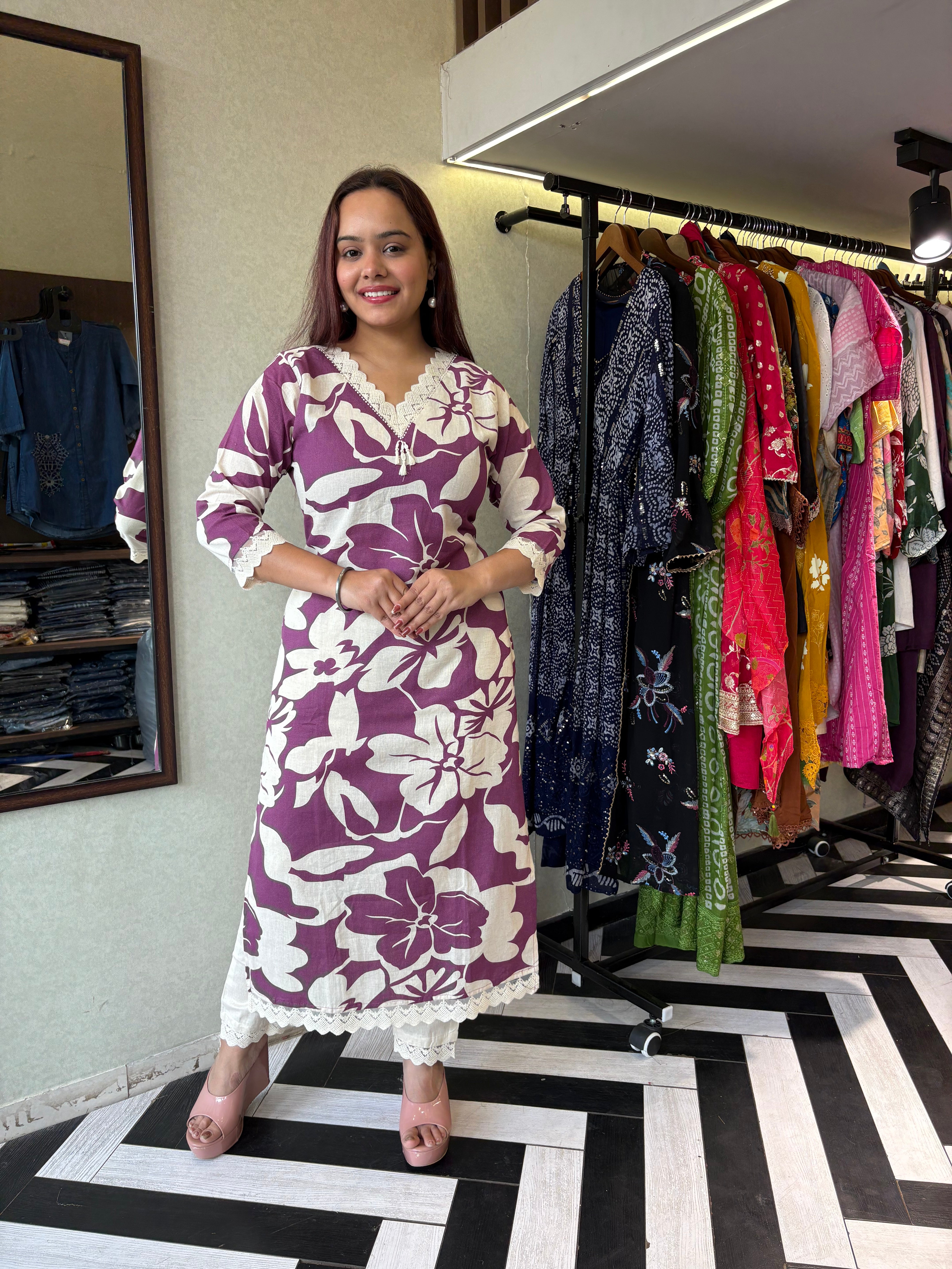 Image of Pure Georgette 3 Piece with Hand work