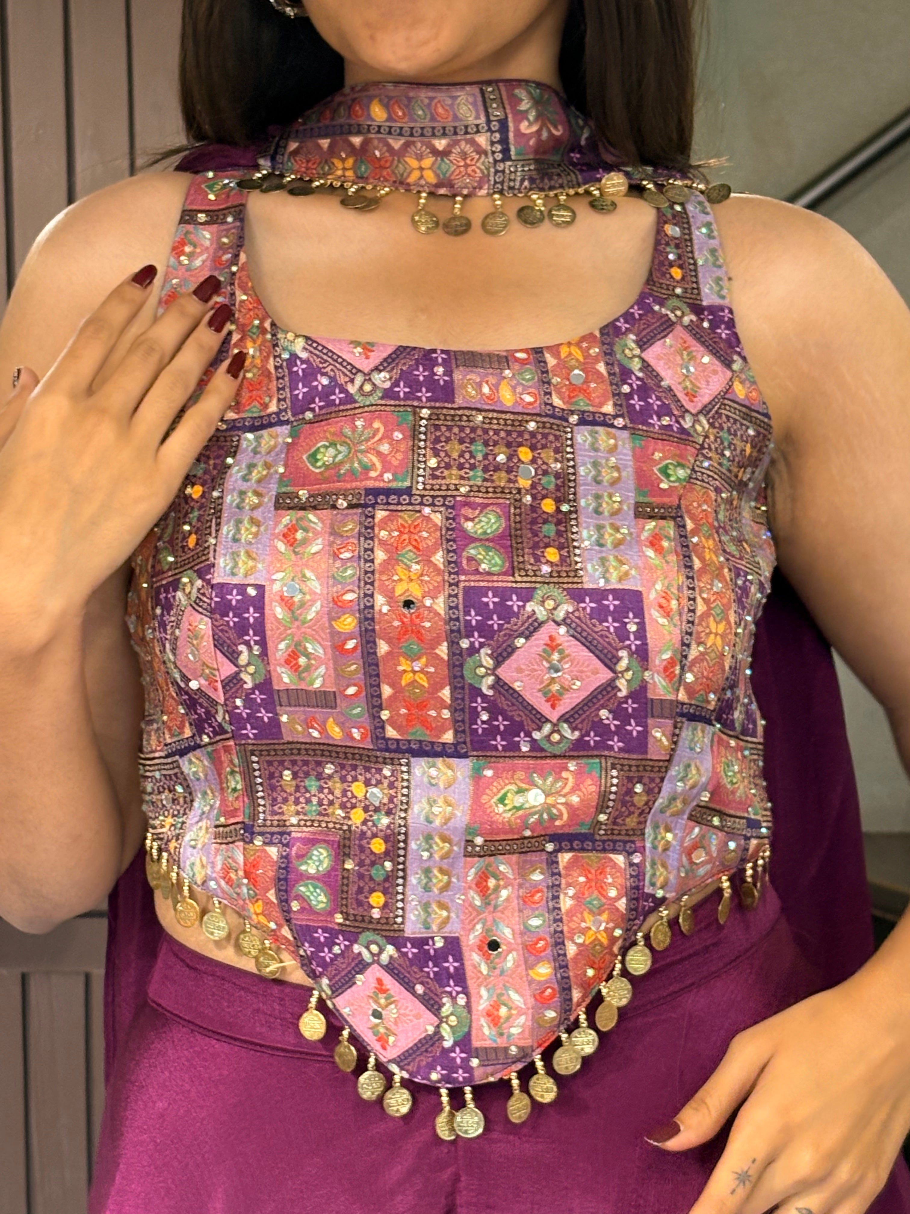 Image of Pure Georgette Indo western