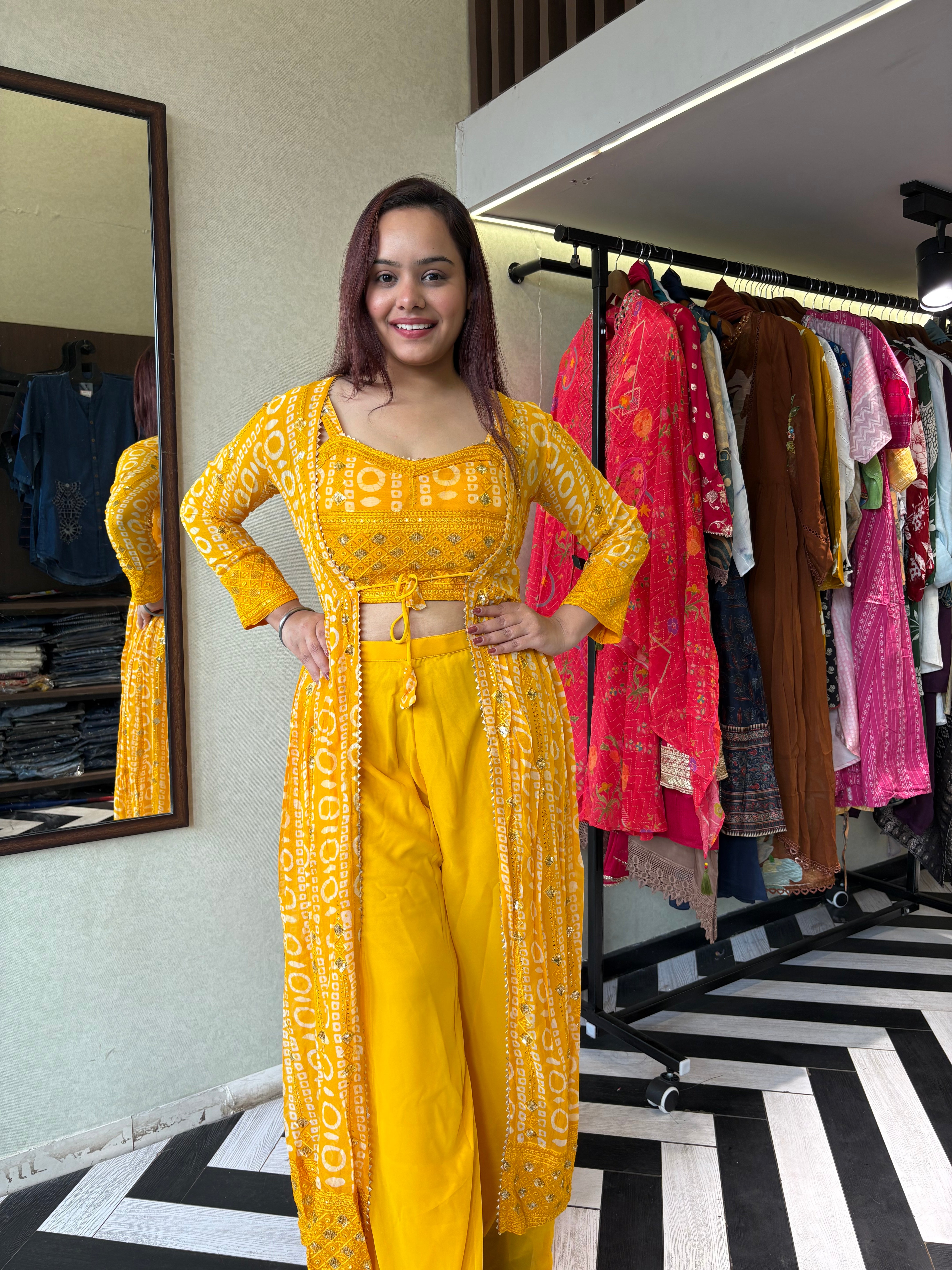 Pure Georgette 3 Piece with Hand work