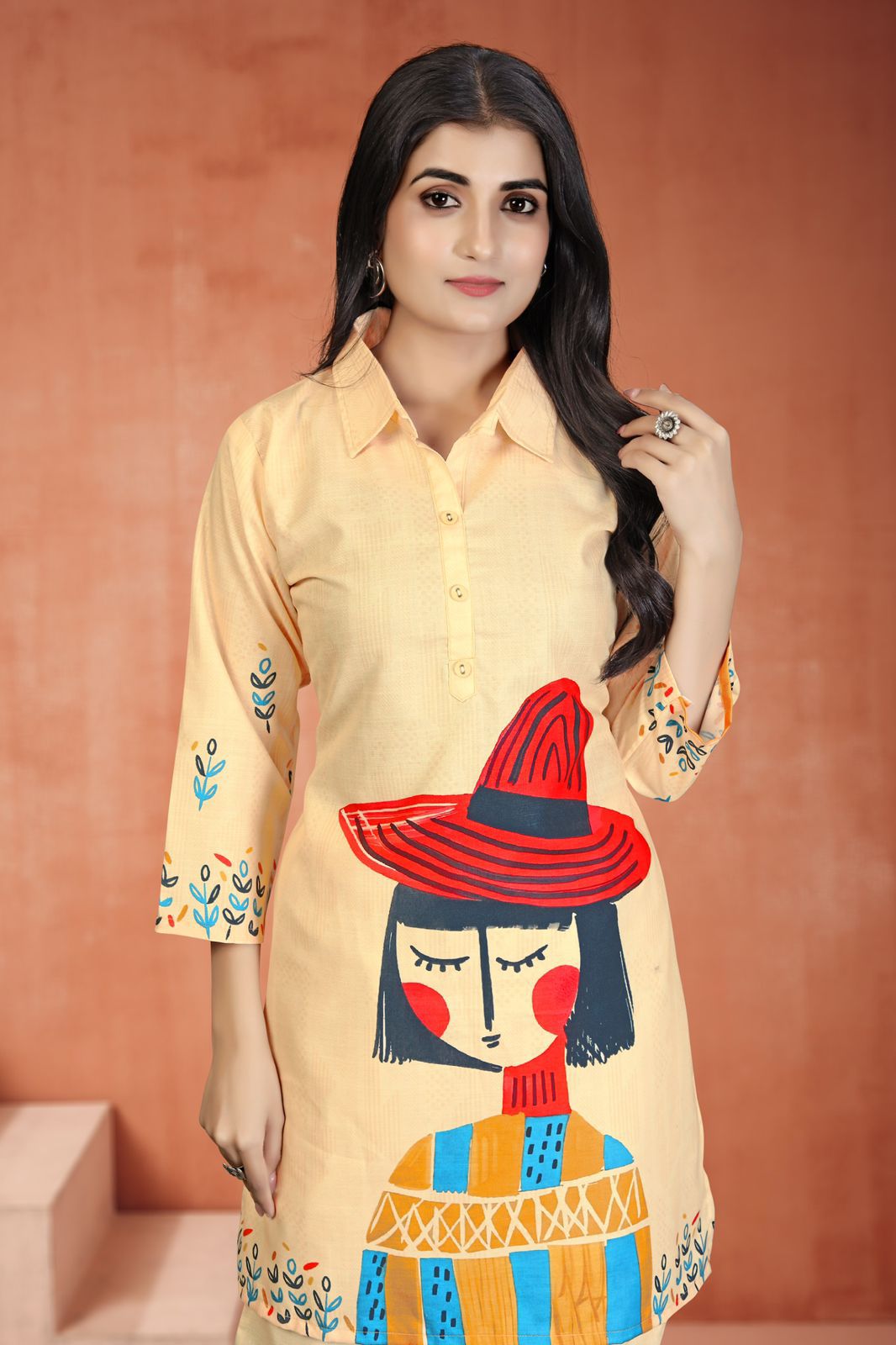 Image of Pure Cotton linen Coord Set with cotton Lining