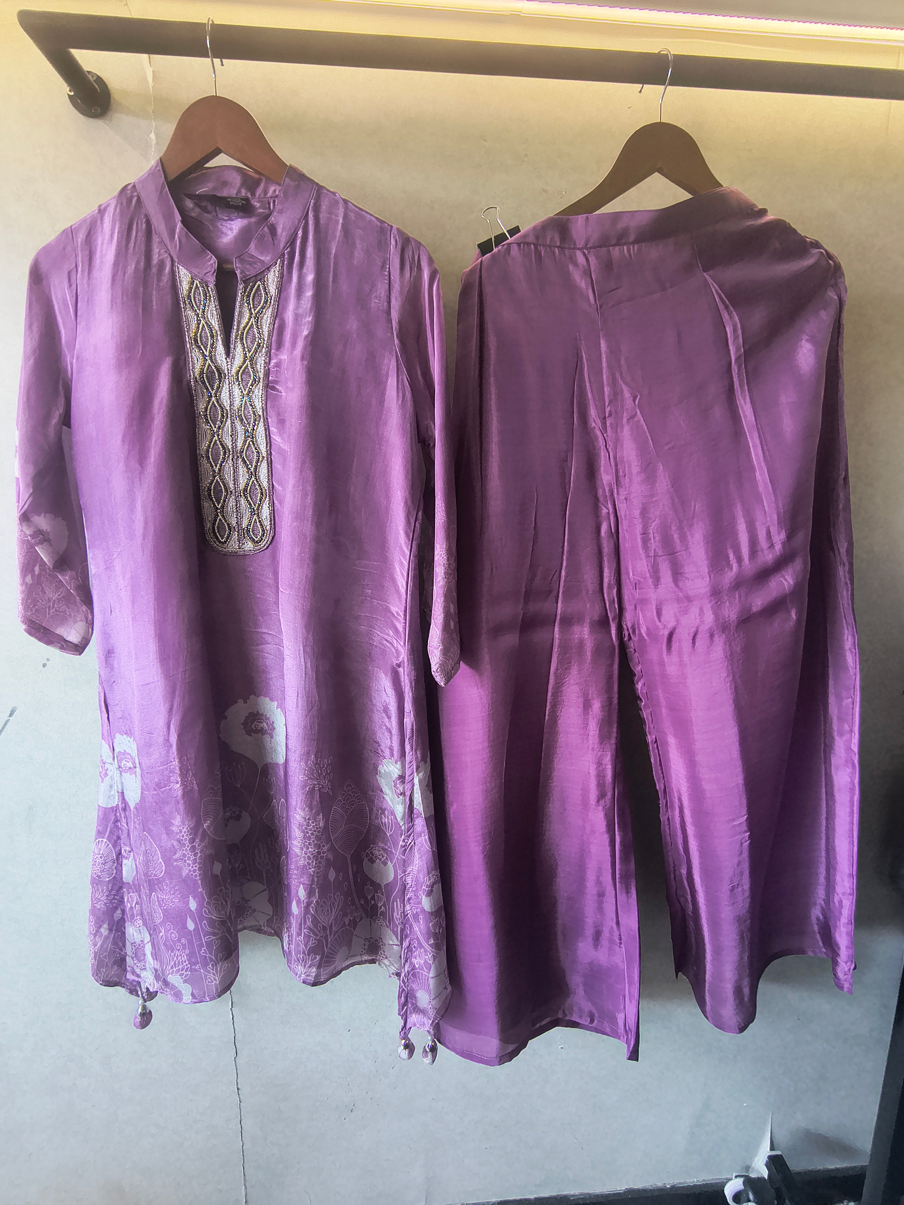 Image of Lavender Mist Embellished Floral Co-Ord Set