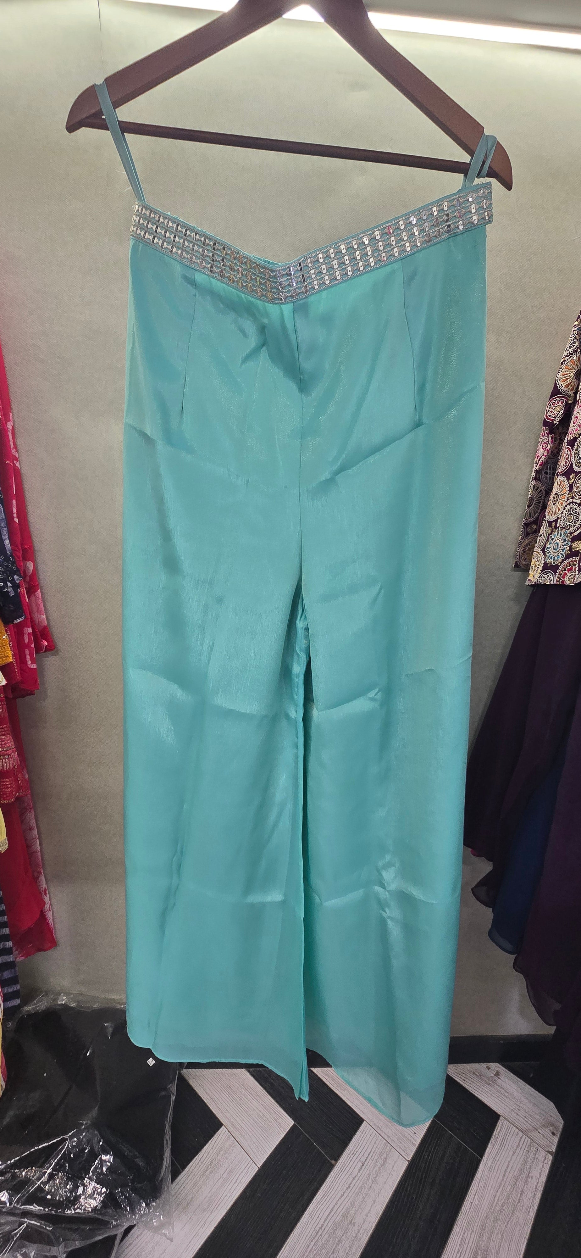 Designer Indo Western Shimmer Fabric 3 piece