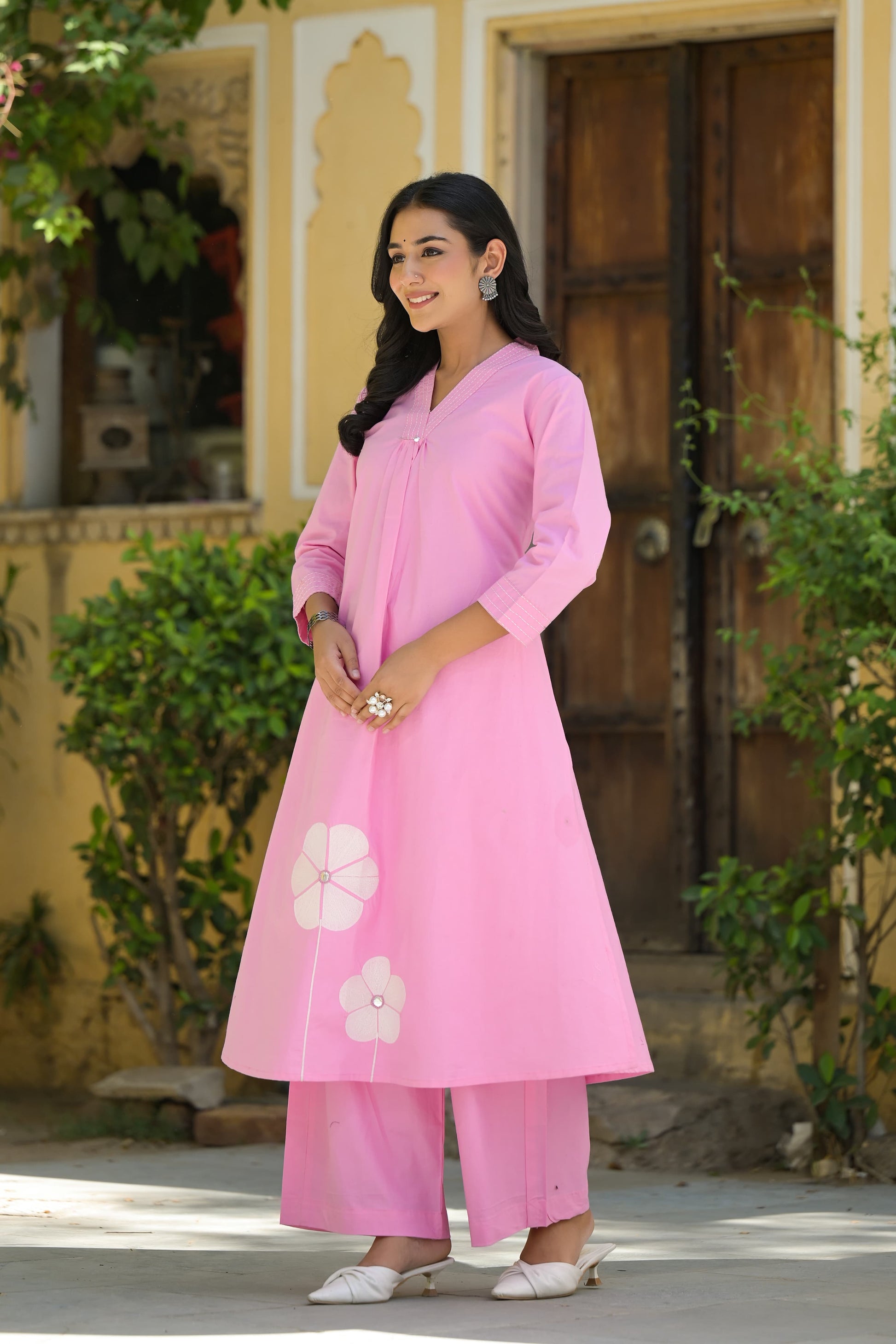 Pure Cotton 2 Piece Set with Orignal Mirror Hand work