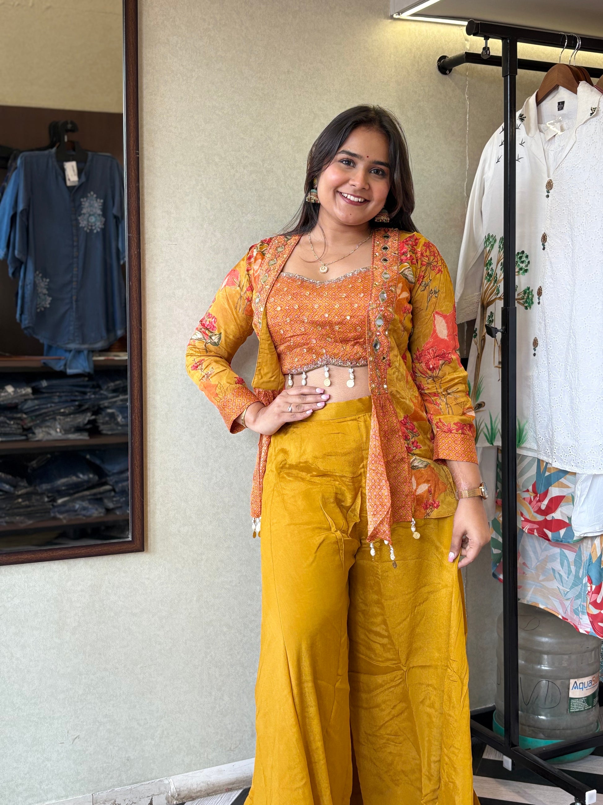 Pure Chinnon 3 Piece with Hand work