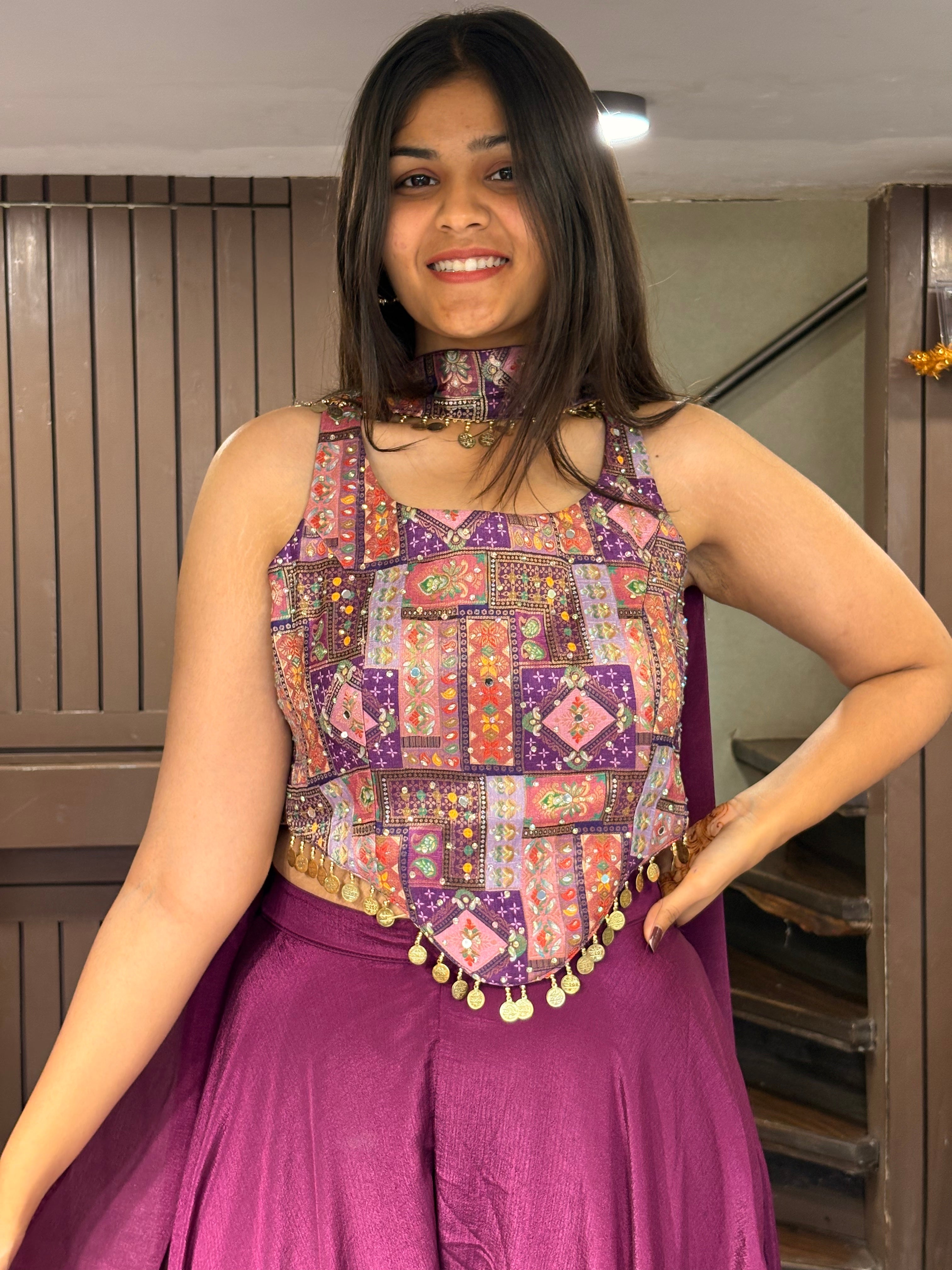 Image of Pure Georgette Indo western