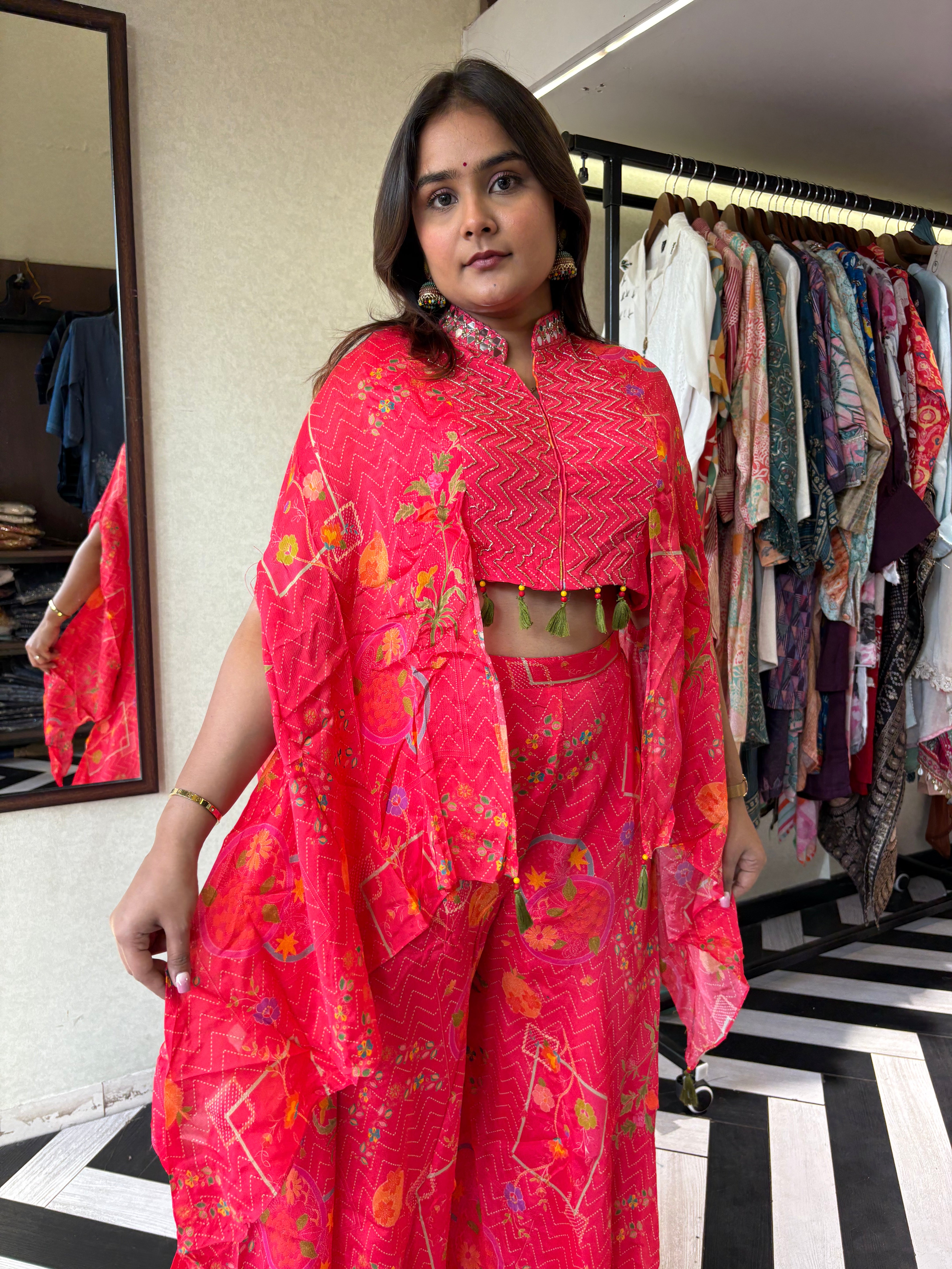 Pure Chinnon 3 Piece with Hand work