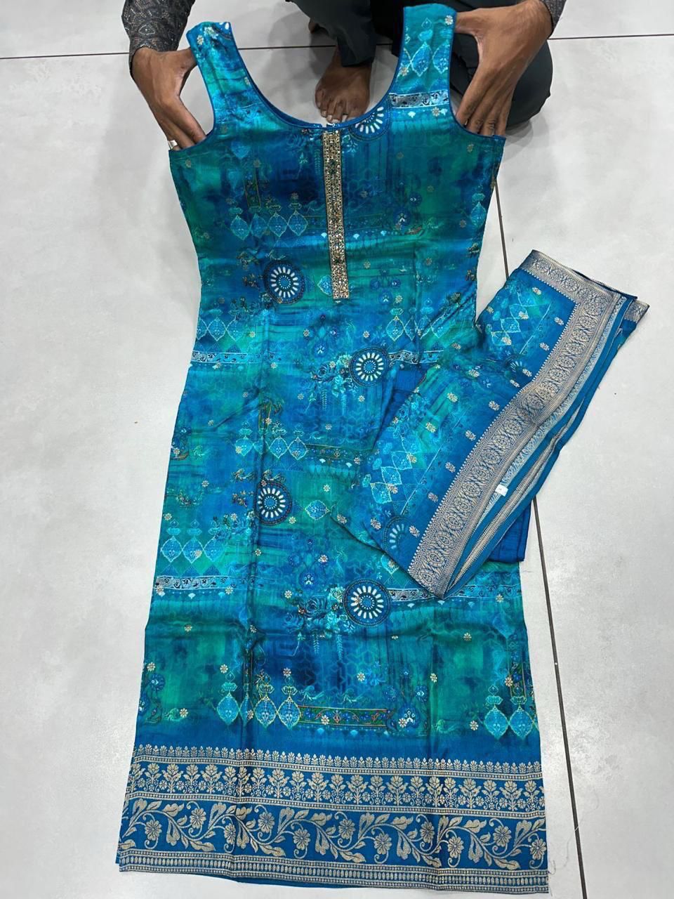 Pure Silk 3 Piece Hand Work Set