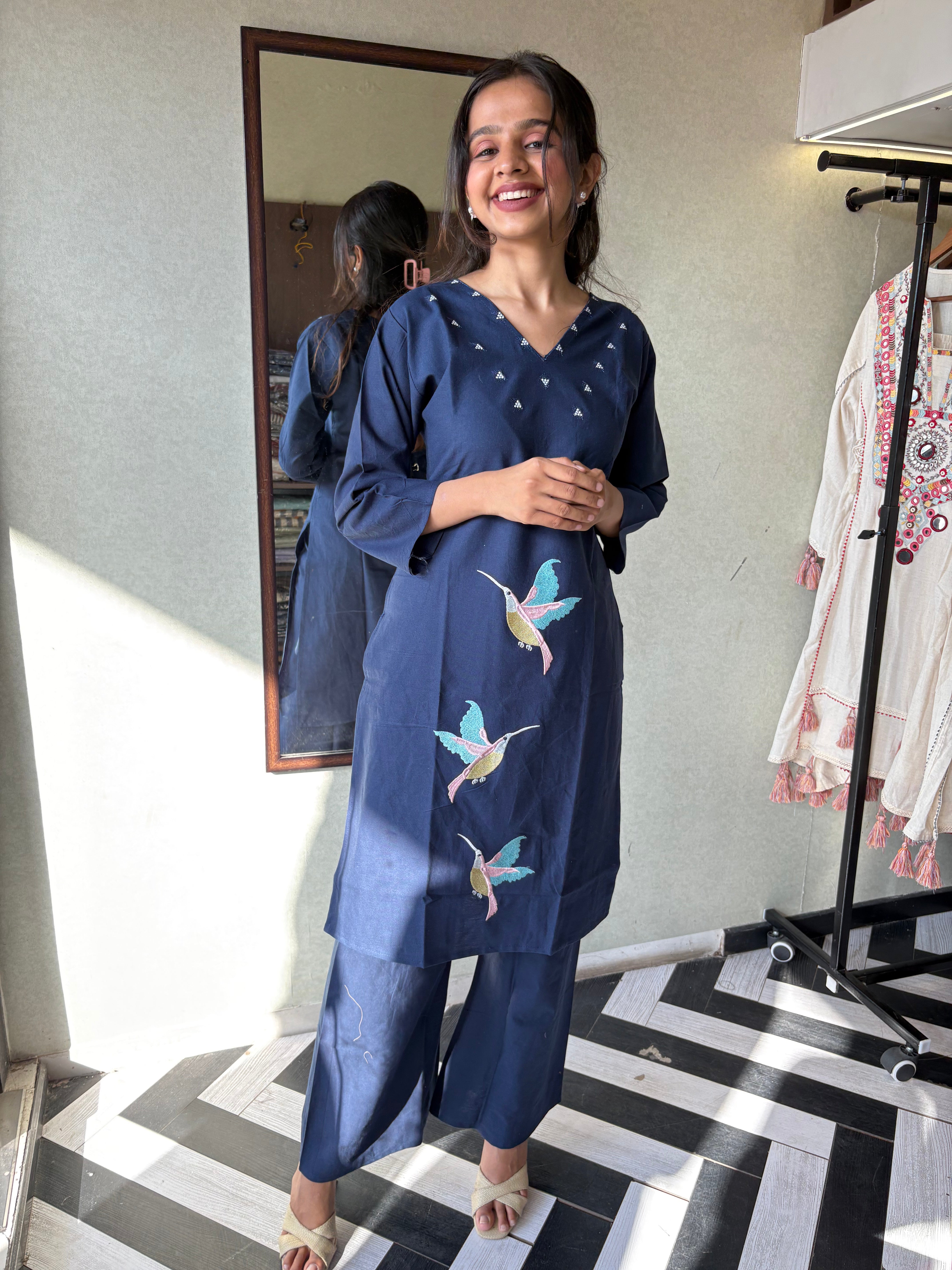 Pure Cotton 2 Piece Embroidery Set