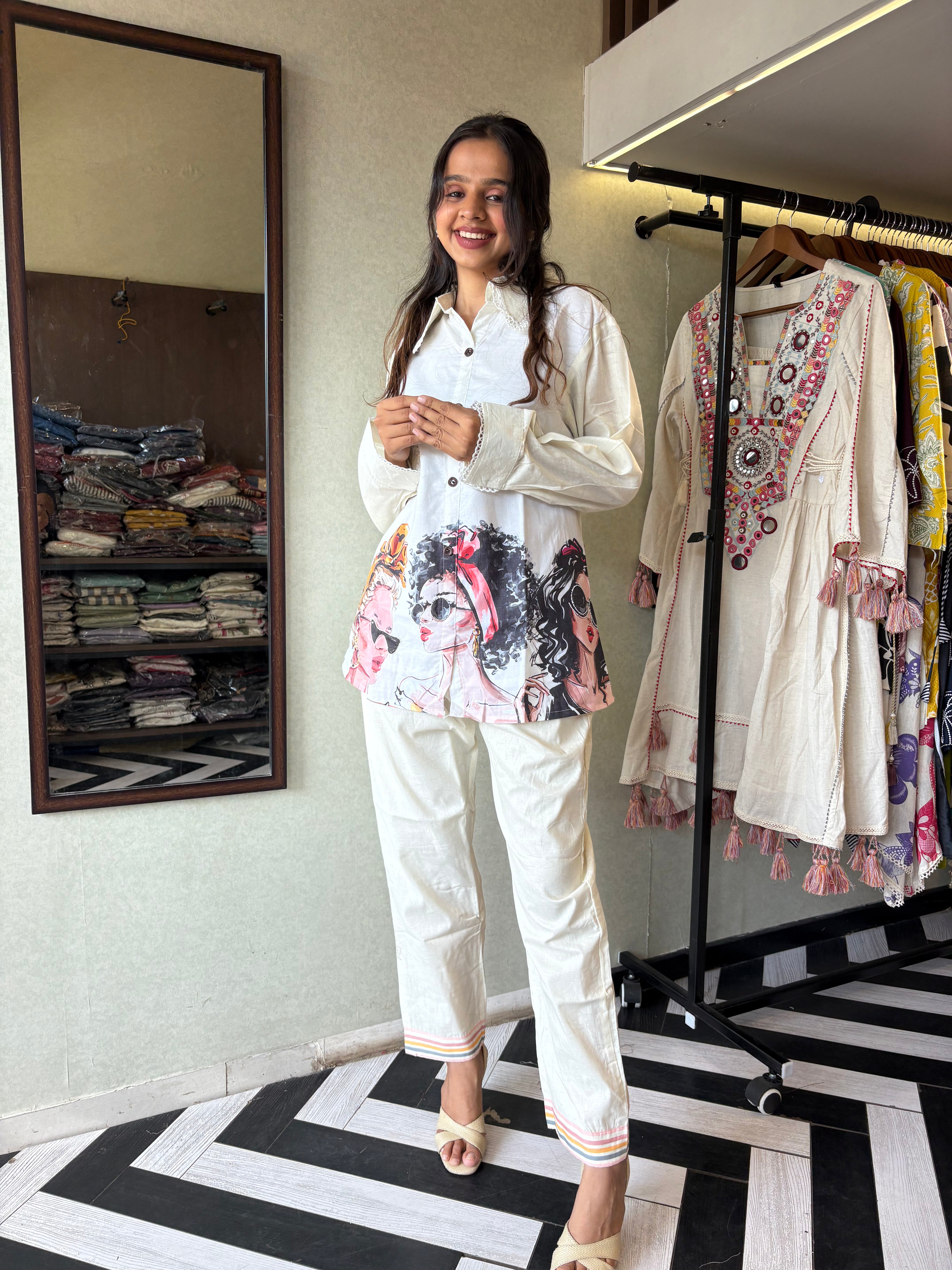 Image of Bold Prints. Breezy Feels. Beautiful You!

Unleash your everyday fashion with this pure cotton designer coord set in stunning figure prints! Soft, breathable & statement-making - it's your go-to pick for daily elegance and weekend flair.