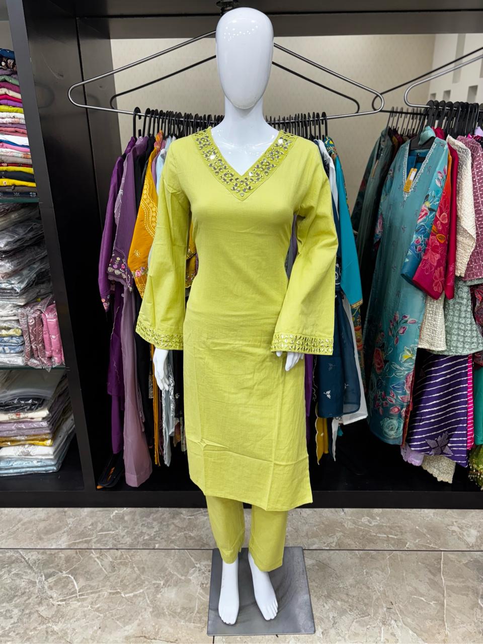 Pure Cotton 2 Piece with Hand work