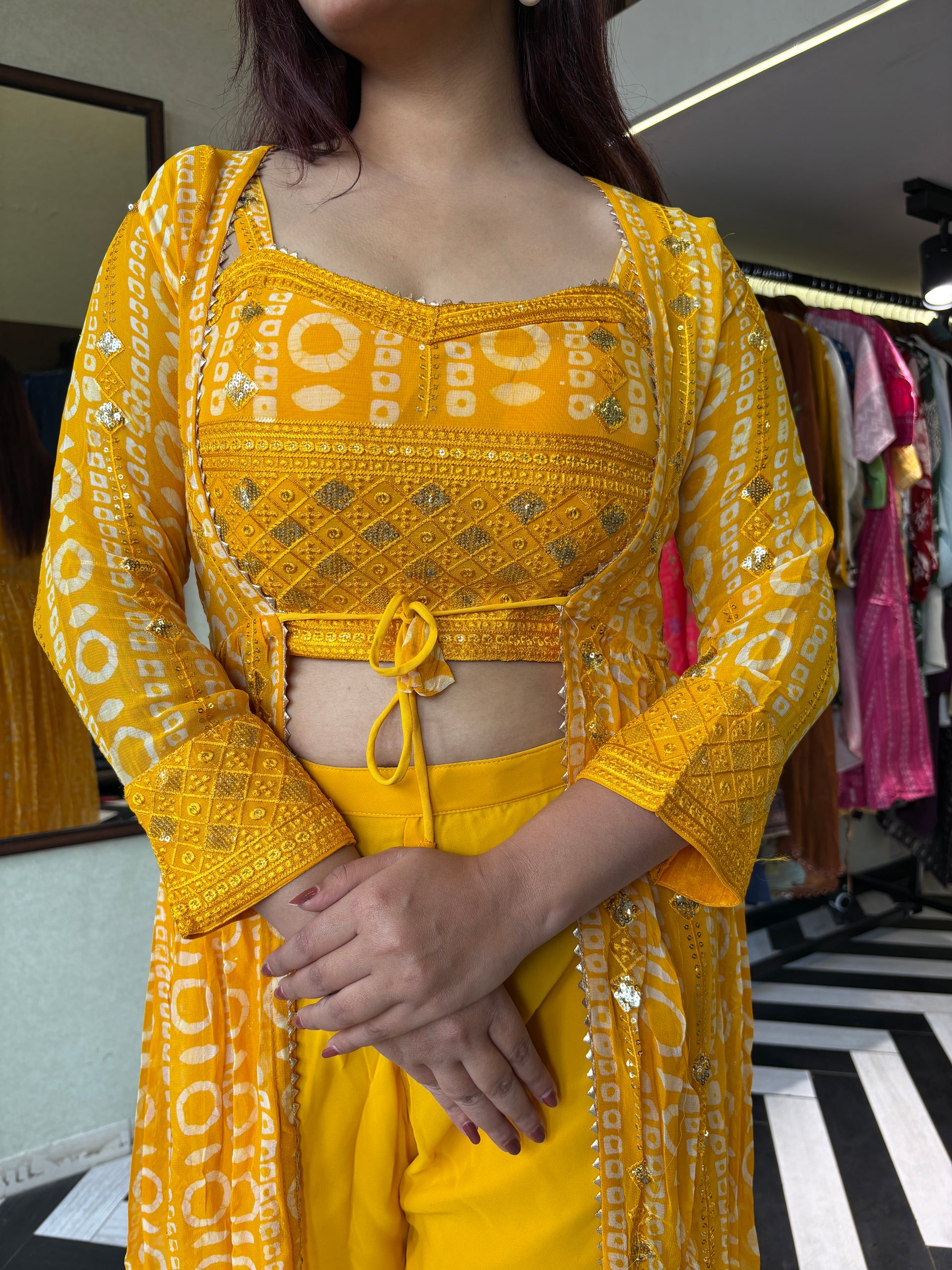 Pure Georgette 3 Piece with Hand work