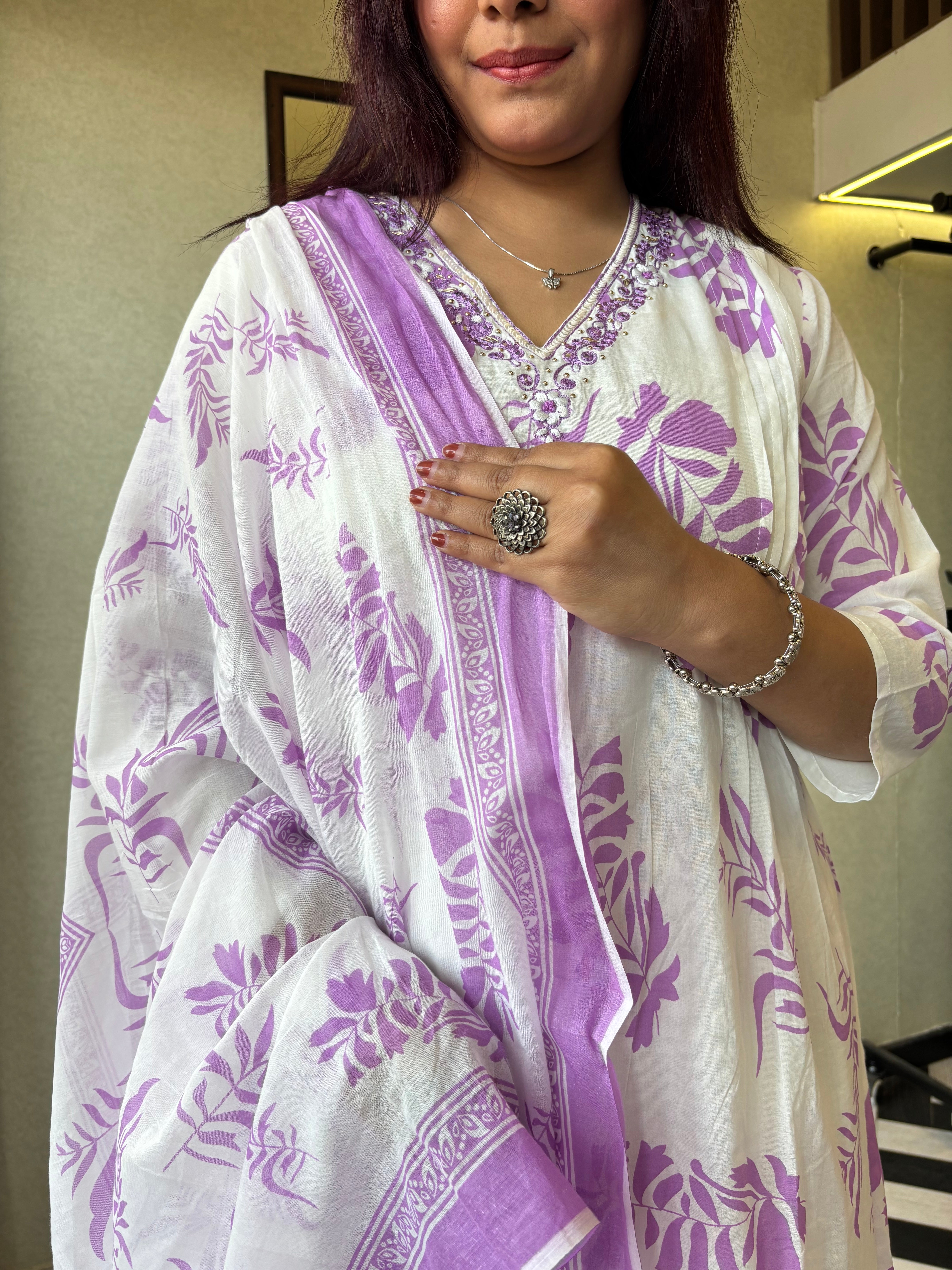 Image of Pure Mull Cotton 3 Piece Cotton Set