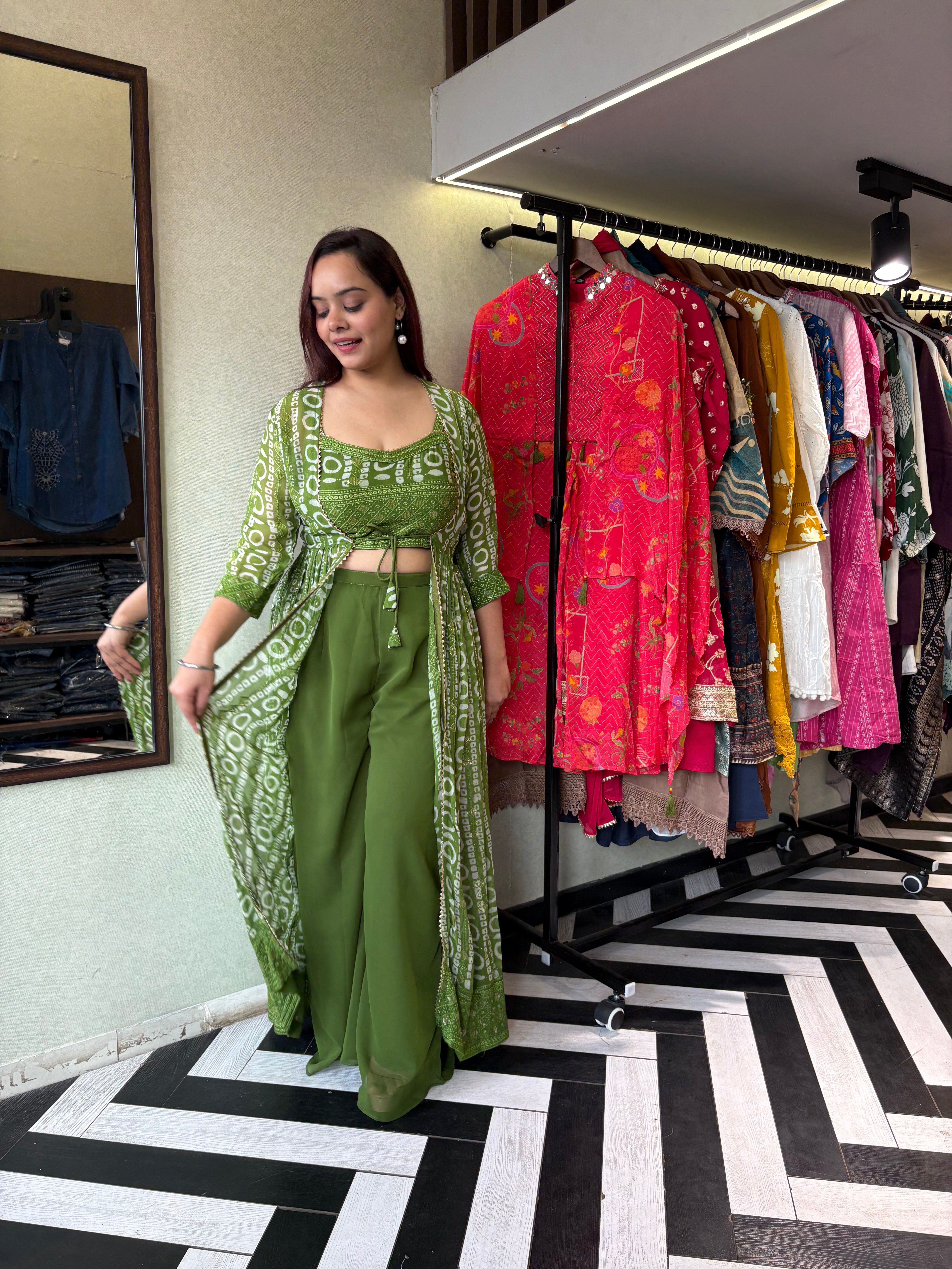 Image of Pure Georgette 3 Piece with Hand work