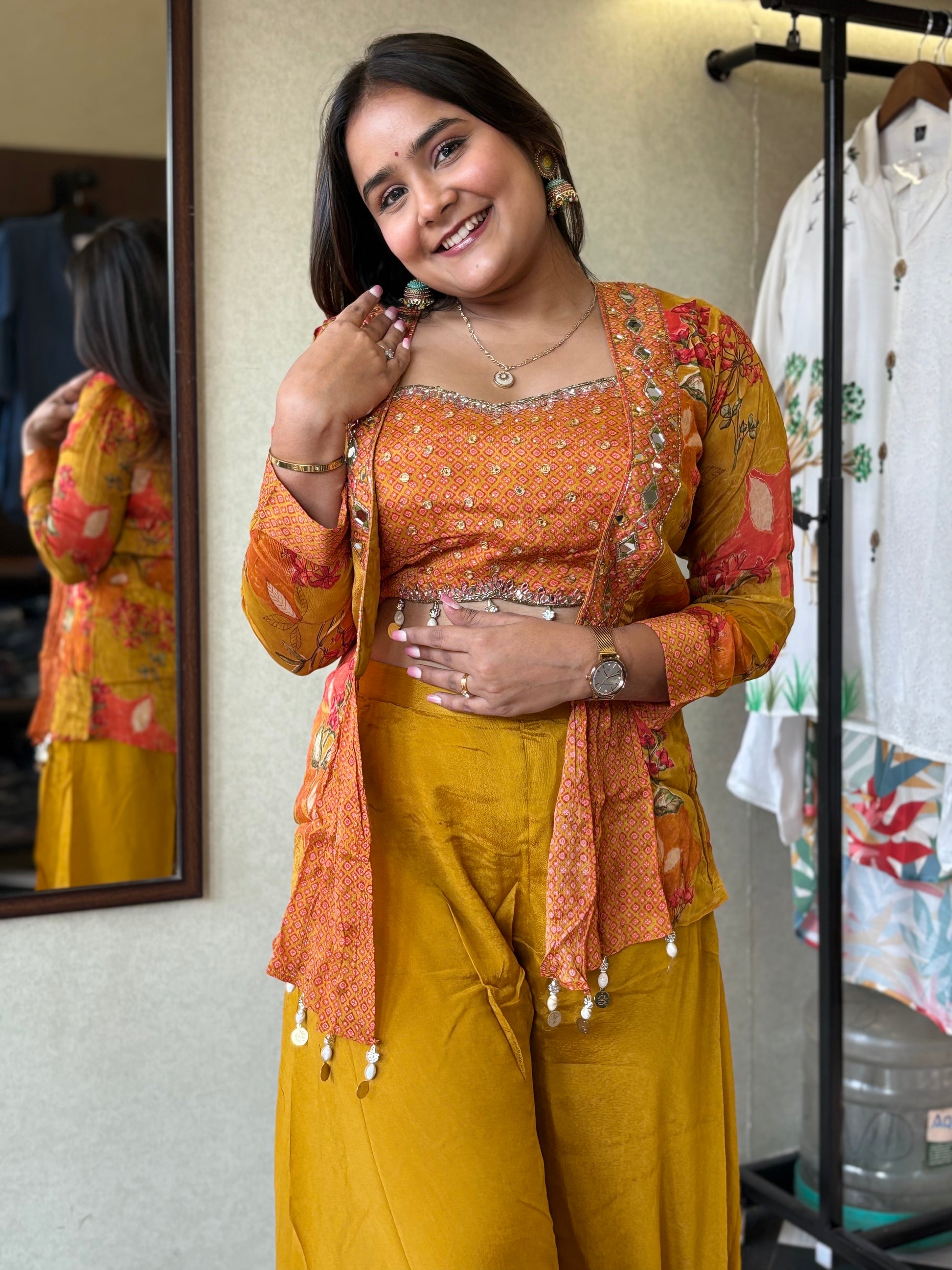 Pure Chinnon 3 Piece with Hand work