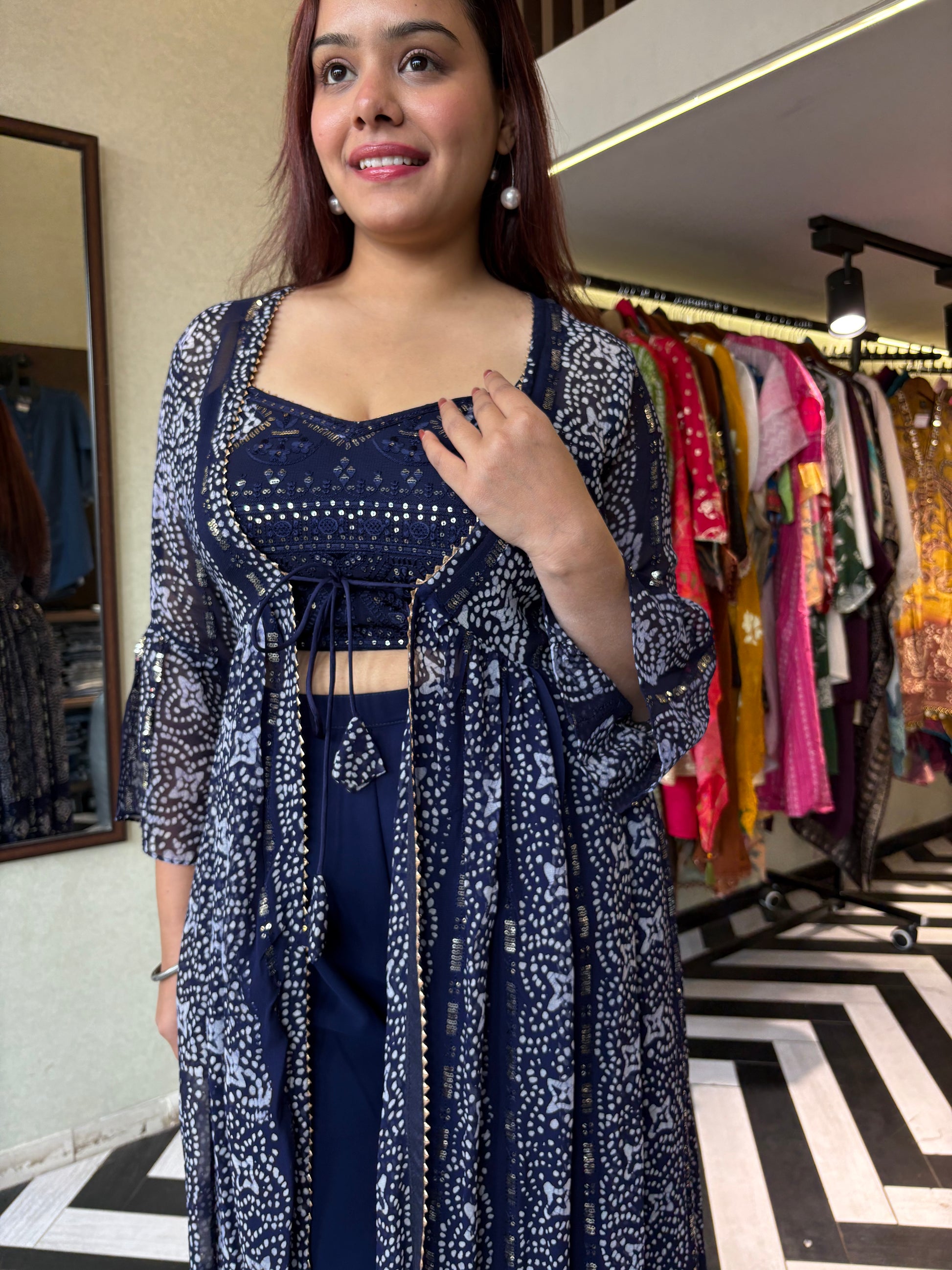 Pure Georgette 3 Piece with Hand work