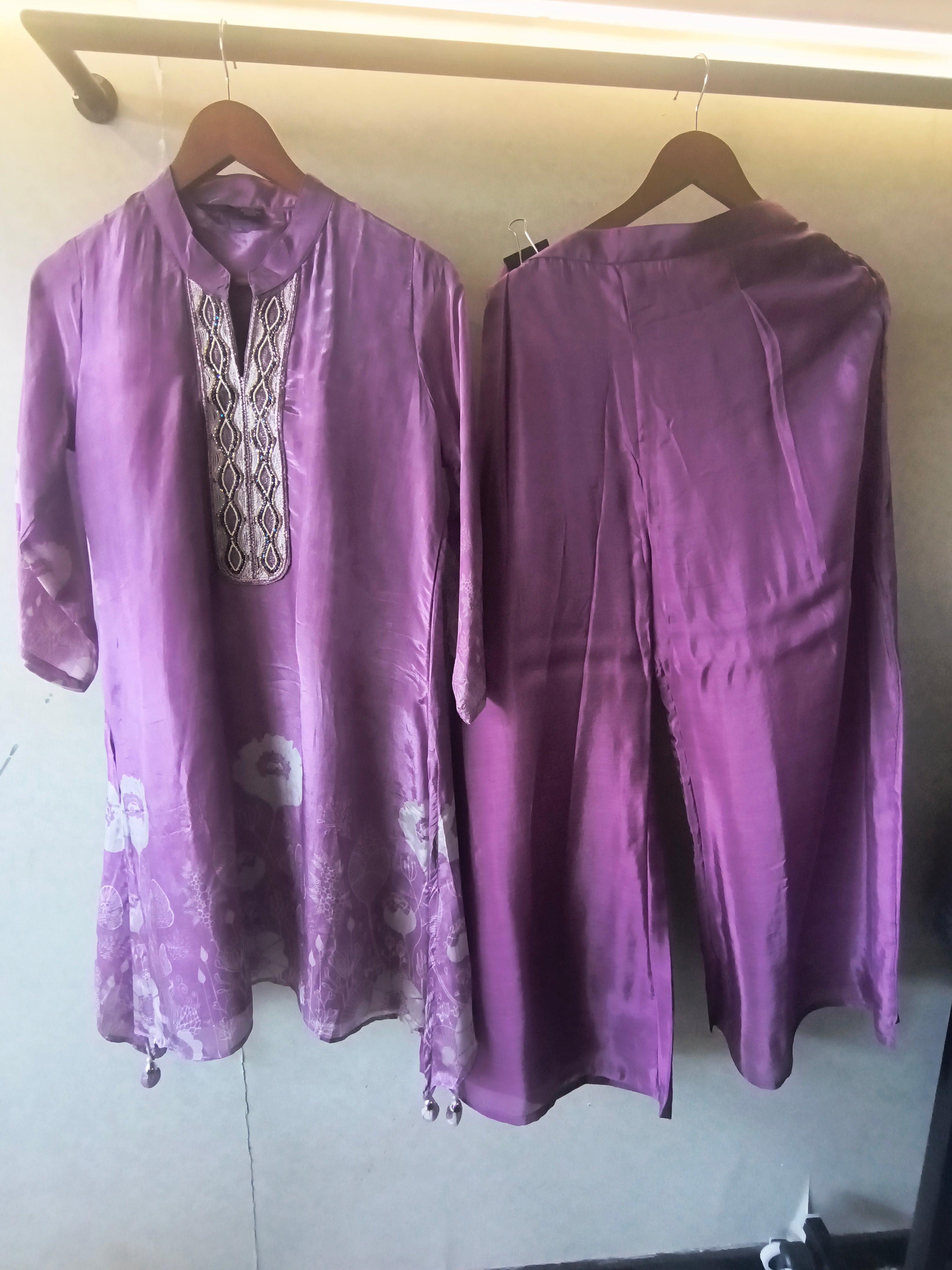 Image of Lavender Mist Embellished Floral Co-Ord Set