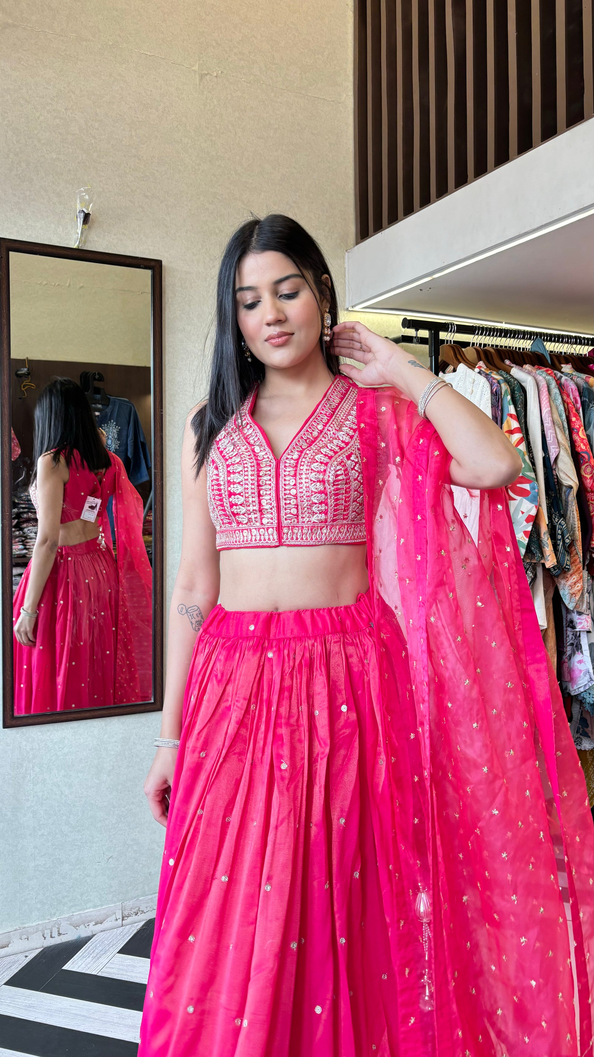 Pure Shimmer 3 Piece with Hand work