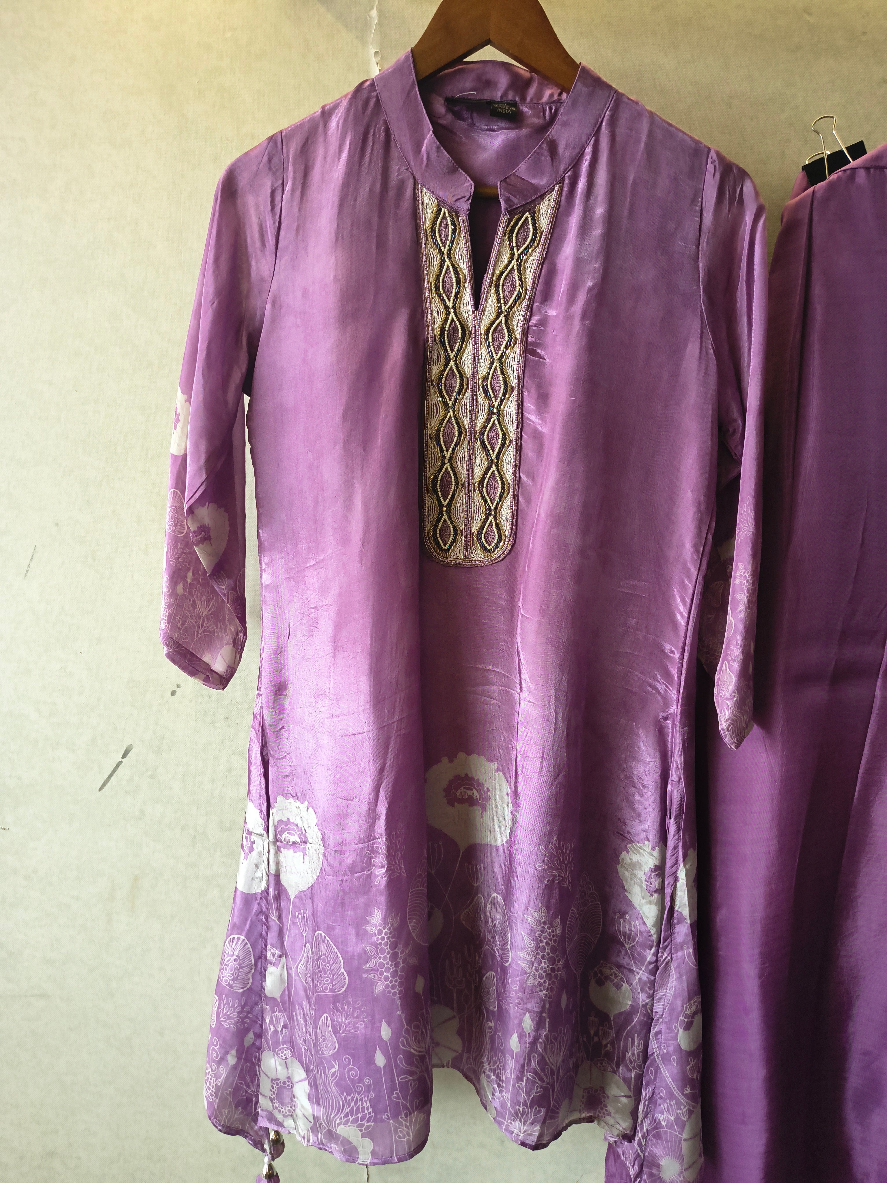 Image of Lavender Mist Embellished Floral Co-Ord Set