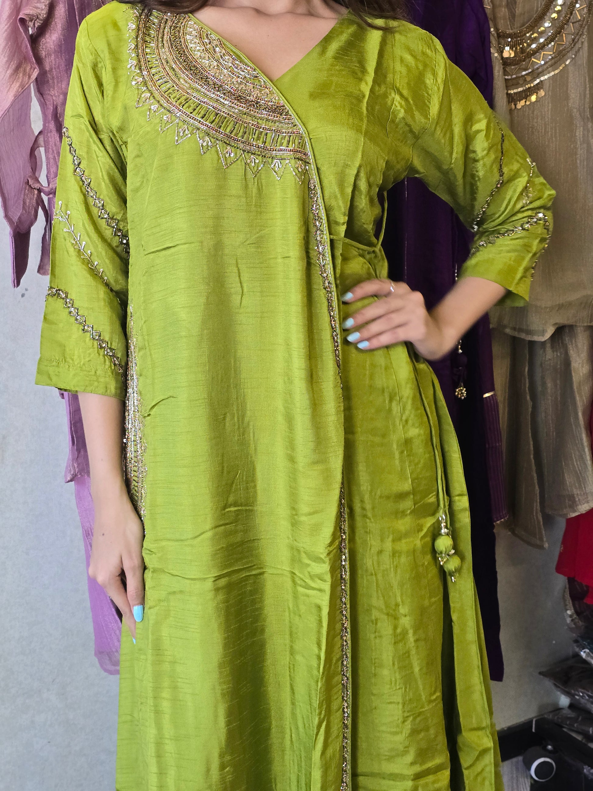 Pure Russian Silk with Hand Work