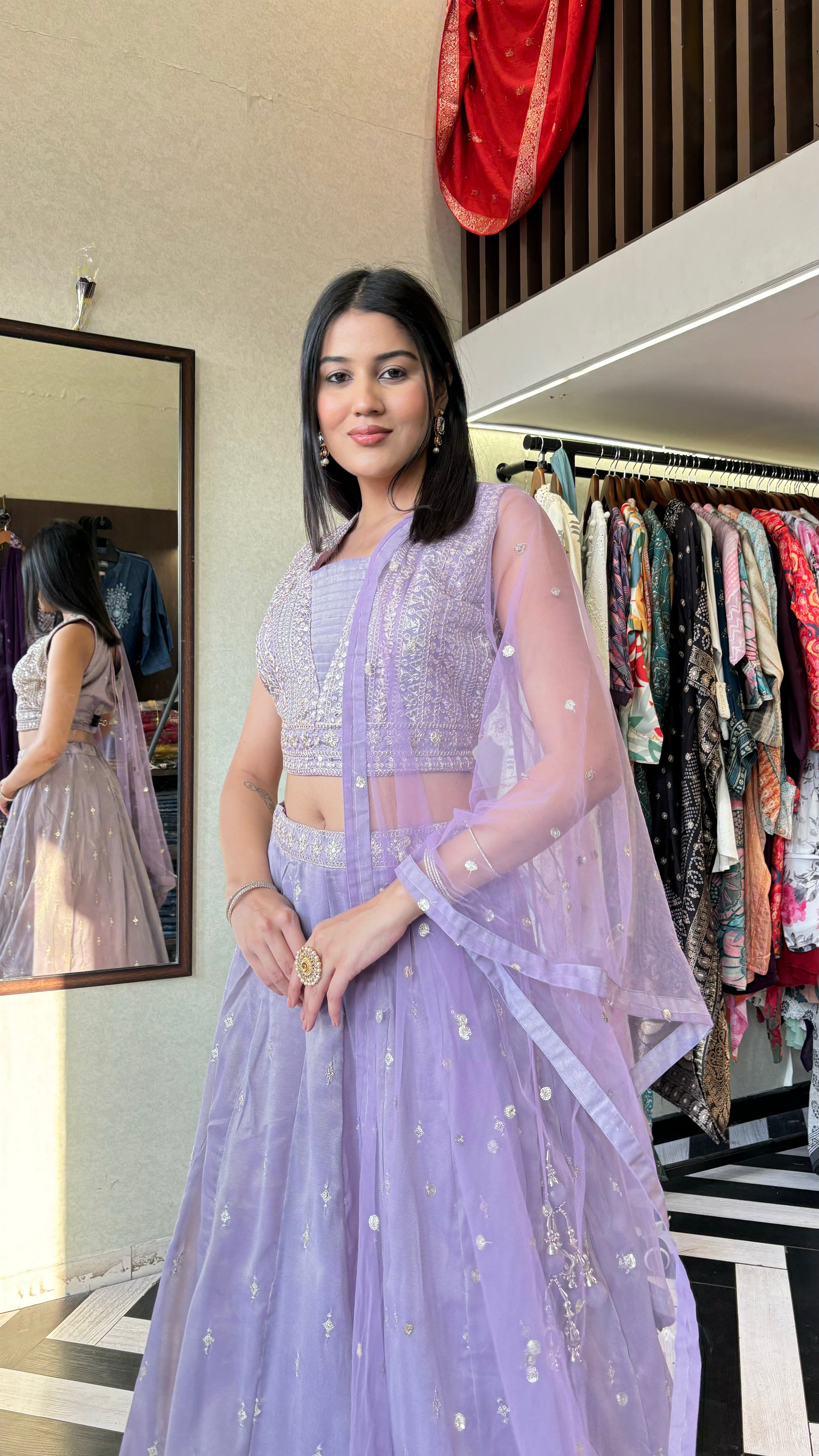 Pure Shimmer Indo western 3 Piece Set