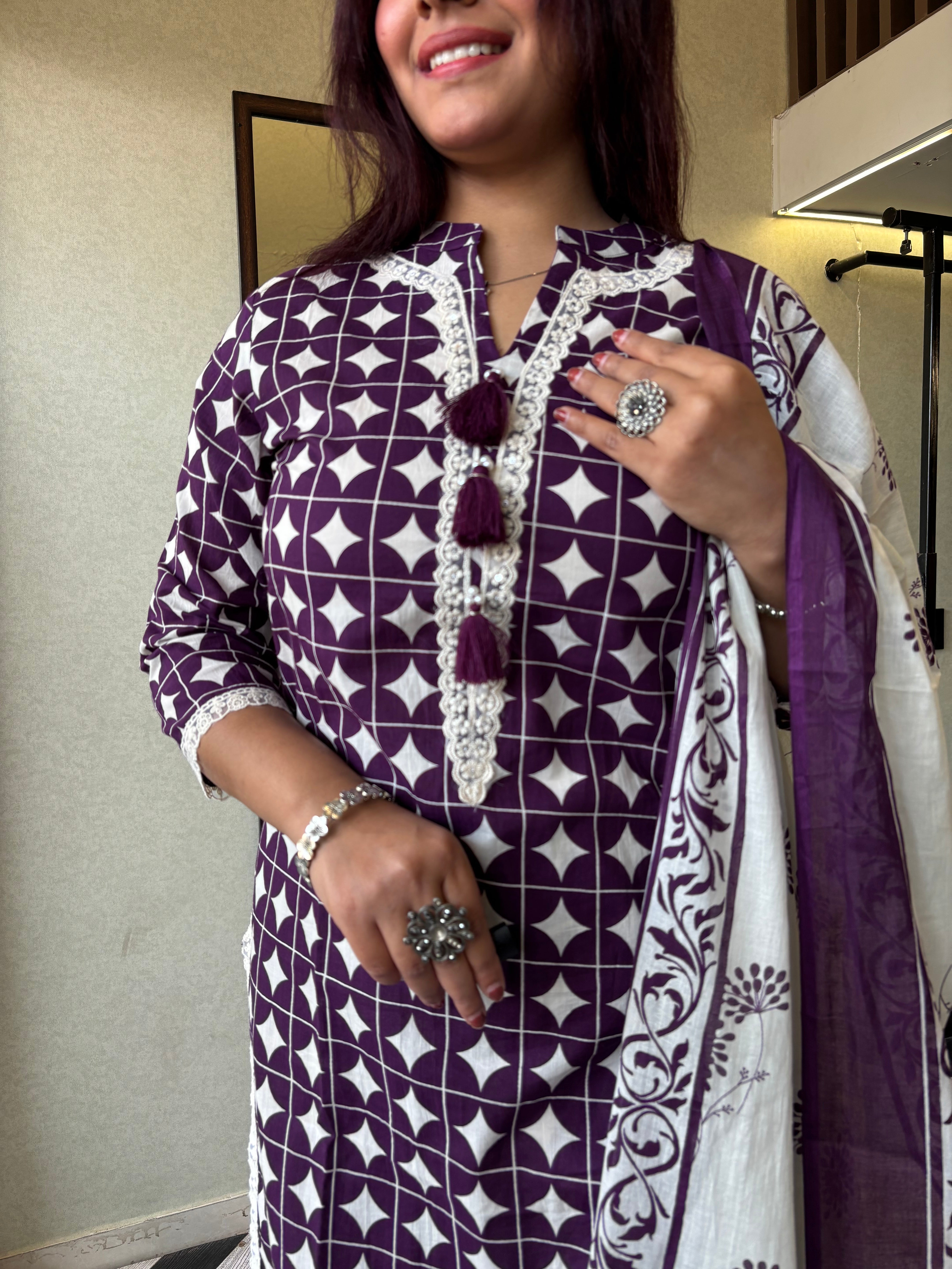 Image of Pure Mull Cotton 3 Piece Cotton Set