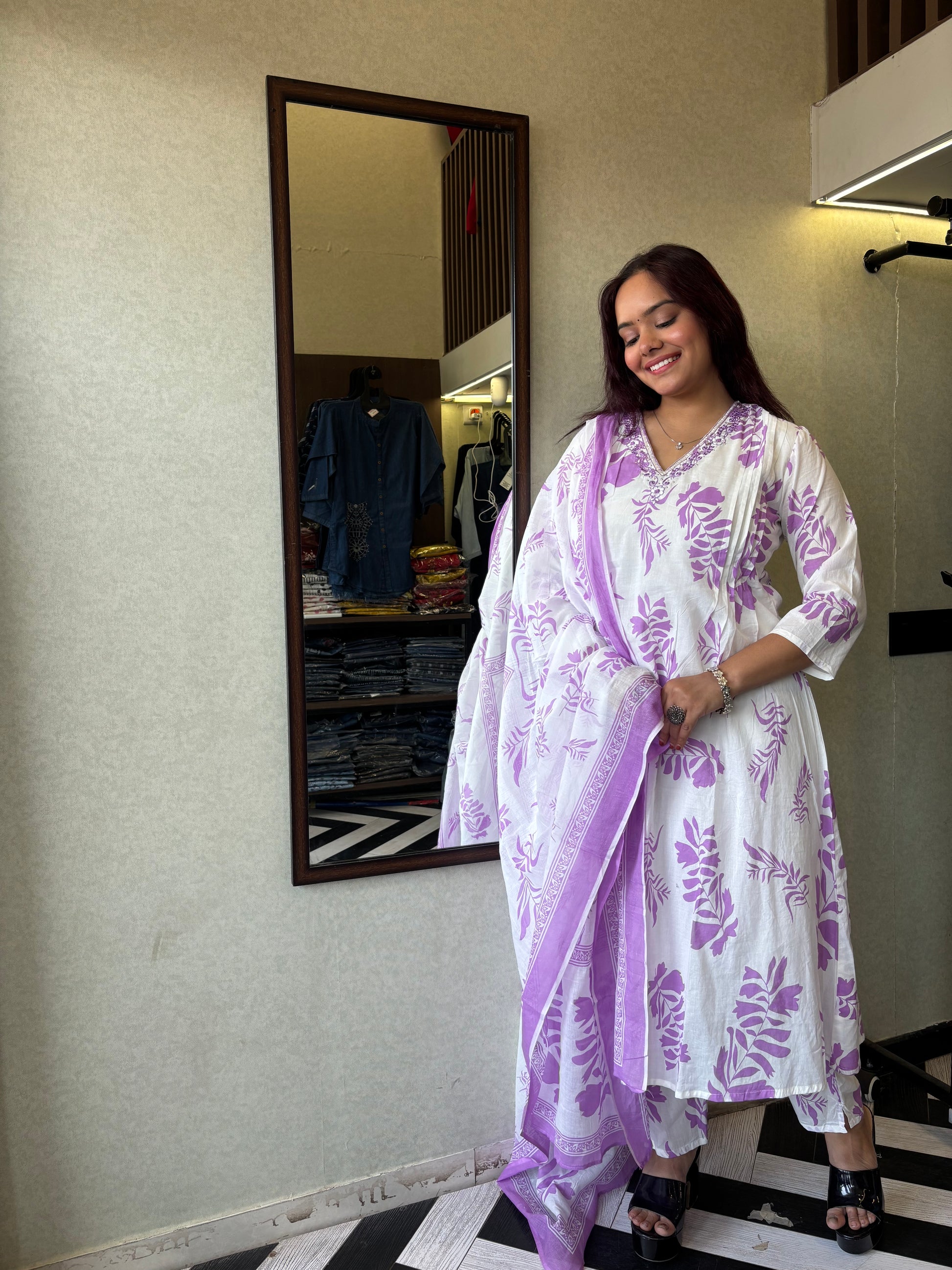 Pure Mull Cotton 3 Piece Cotton Set