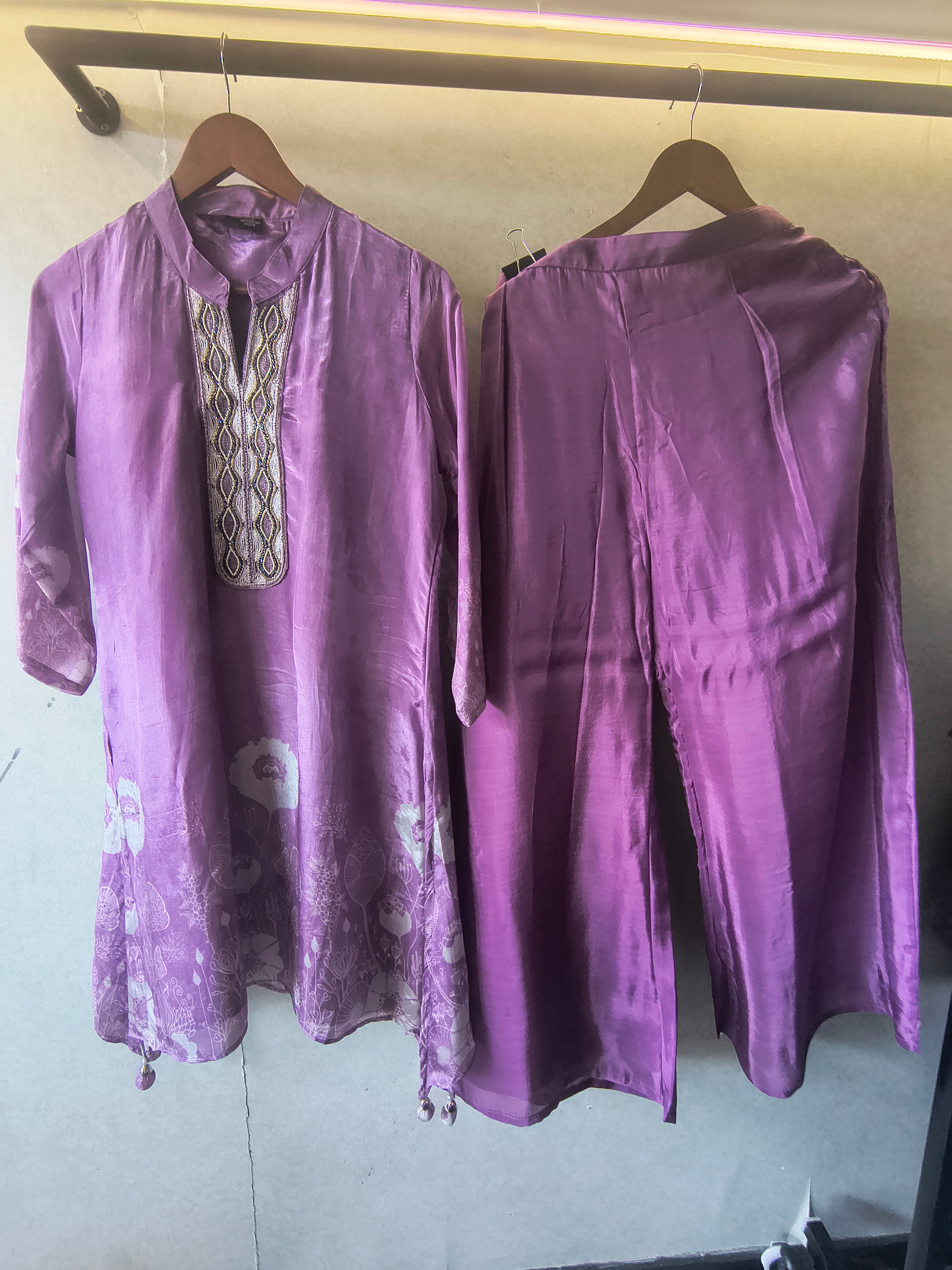 Image of Lavender Mist Embellished Floral Co-Ord Set