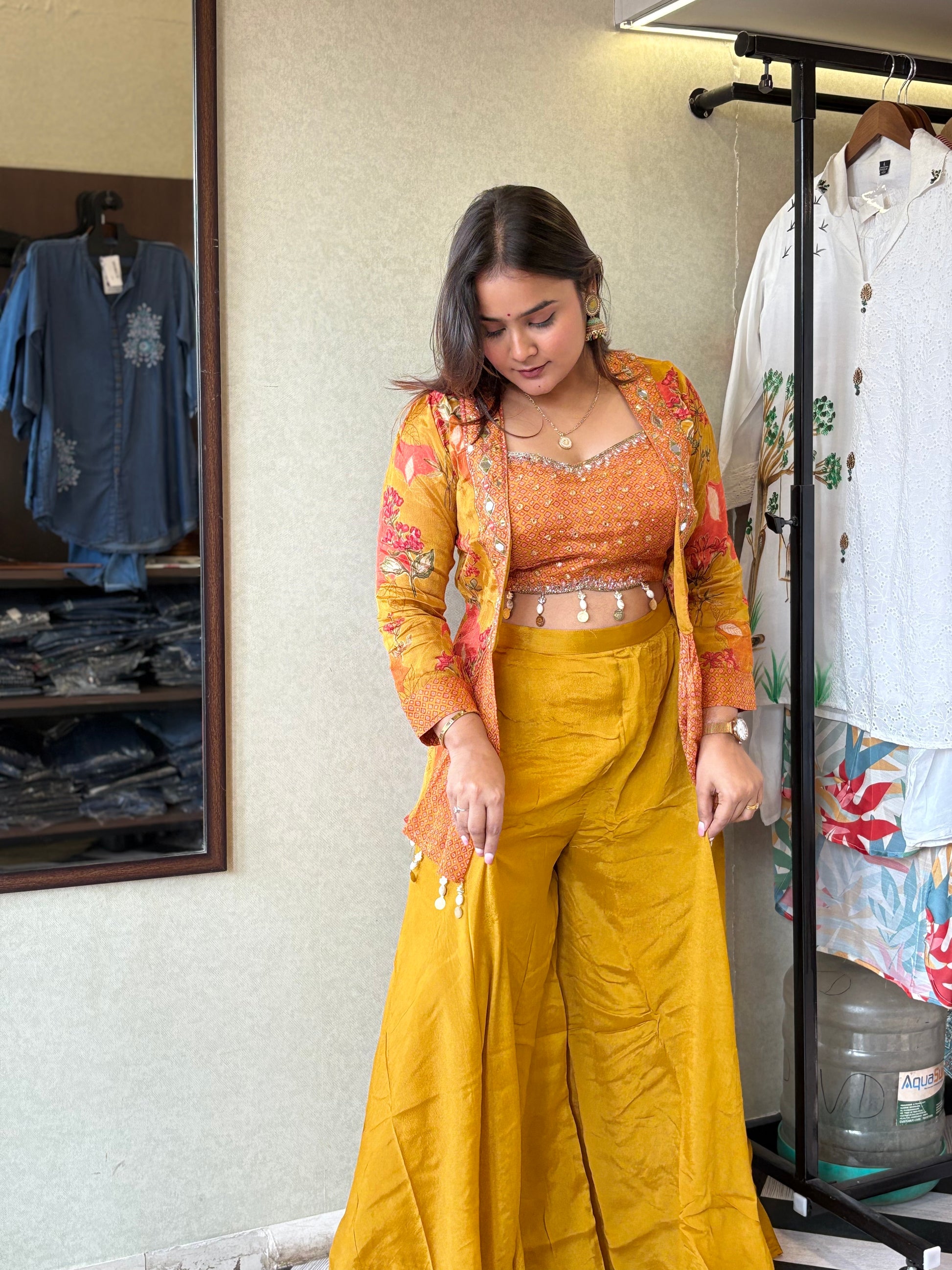 Pure Chinnon 3 Piece with Hand work