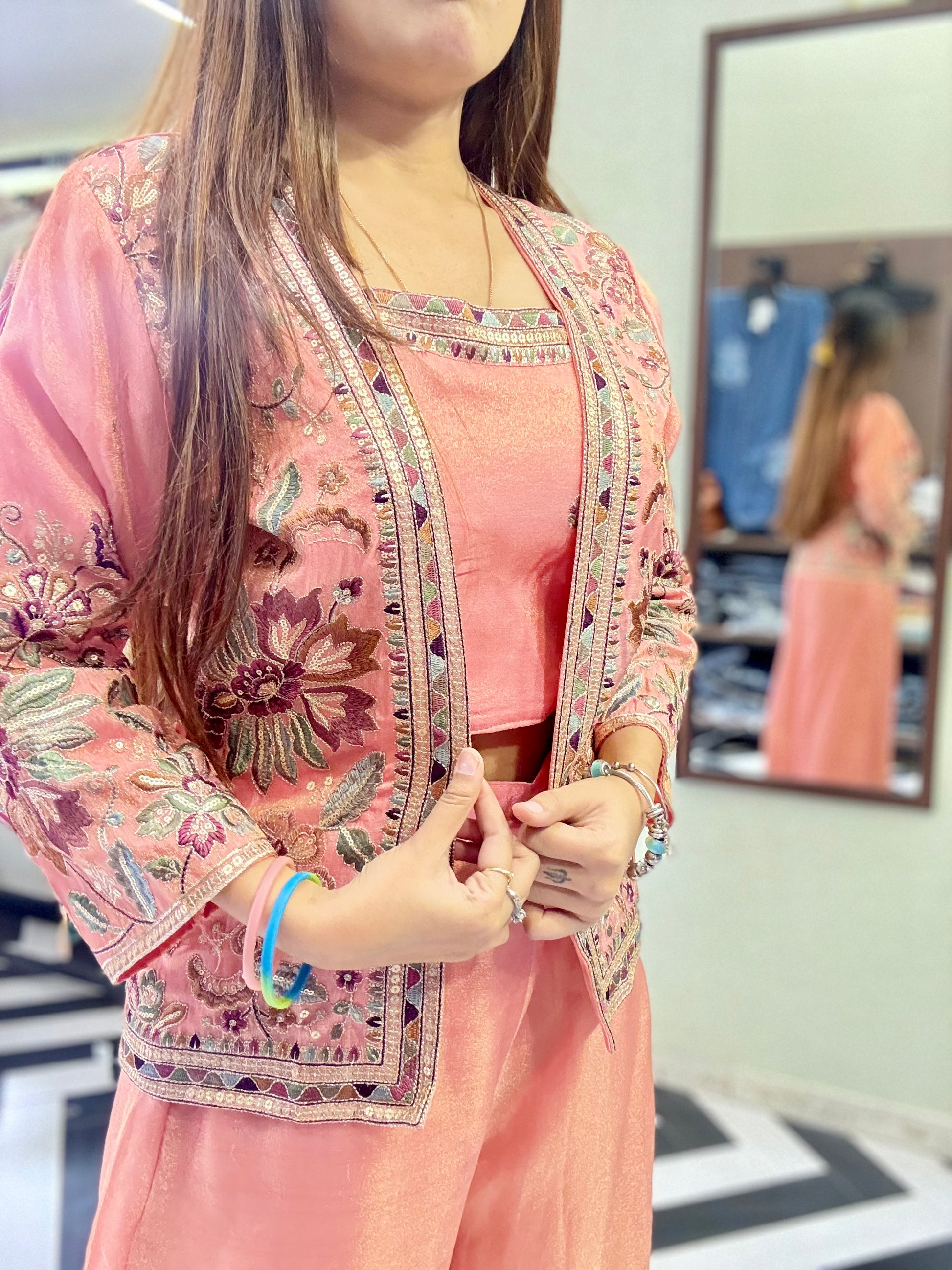 Pure Shimmer Indo-Western Style 3 Piece