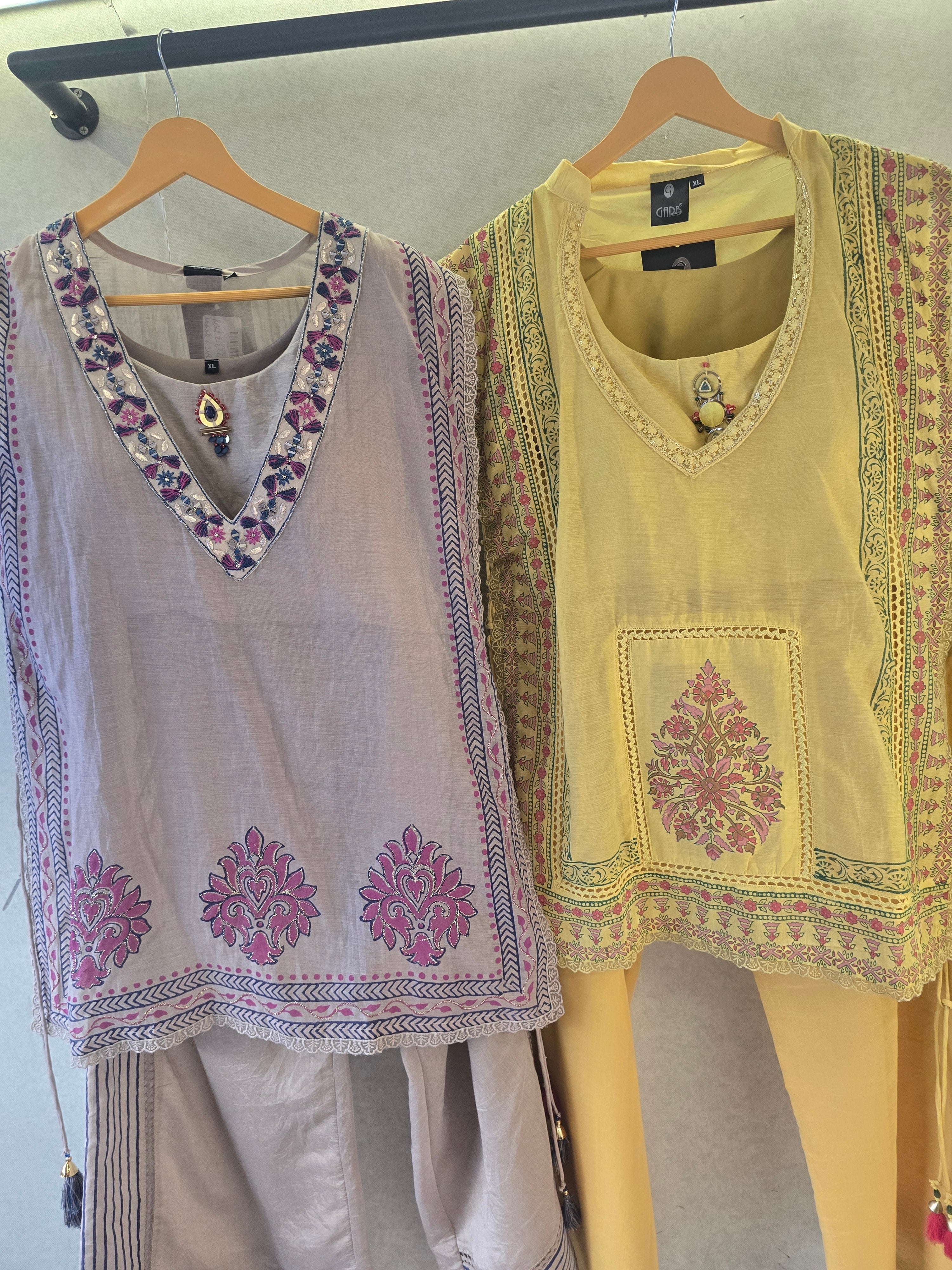 Image of Pastel Yellow Floral Print Cape Style Co-Ord Set