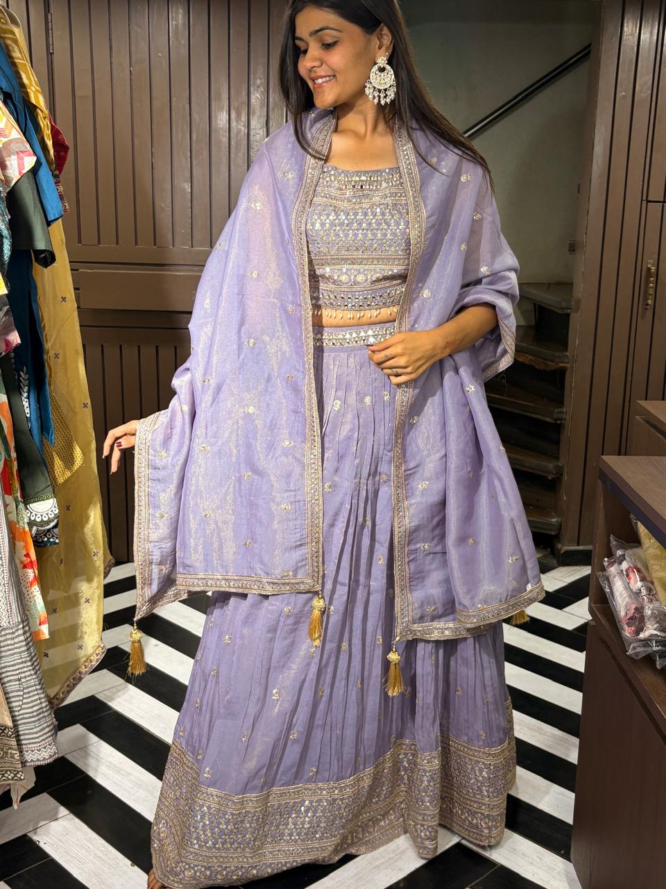 Pure Shimmer 3 Piece Indo western