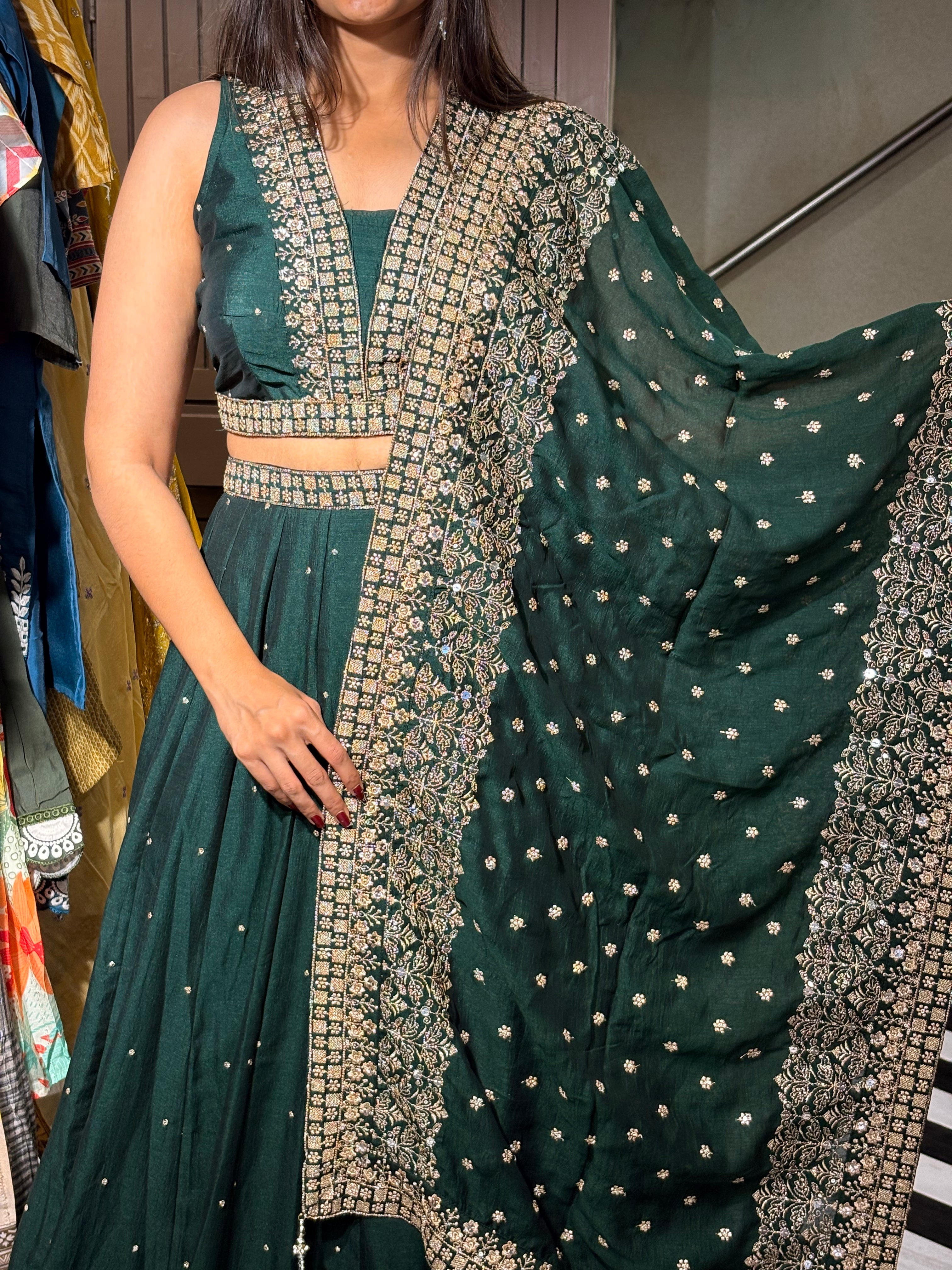 Image of Pure Silk 3 Piece Indo western