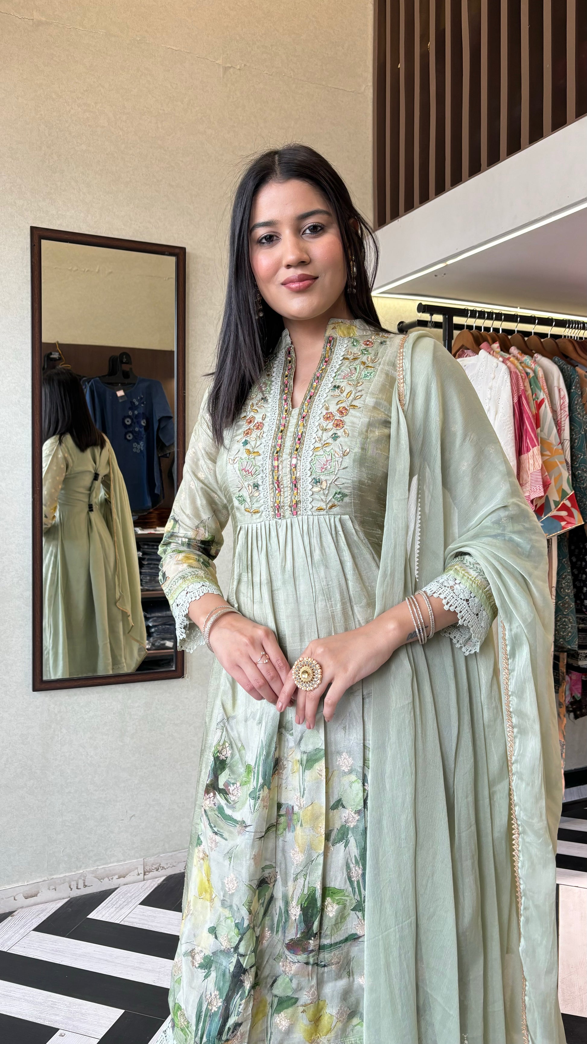 Pure Georgette 3 Piece with Hand work