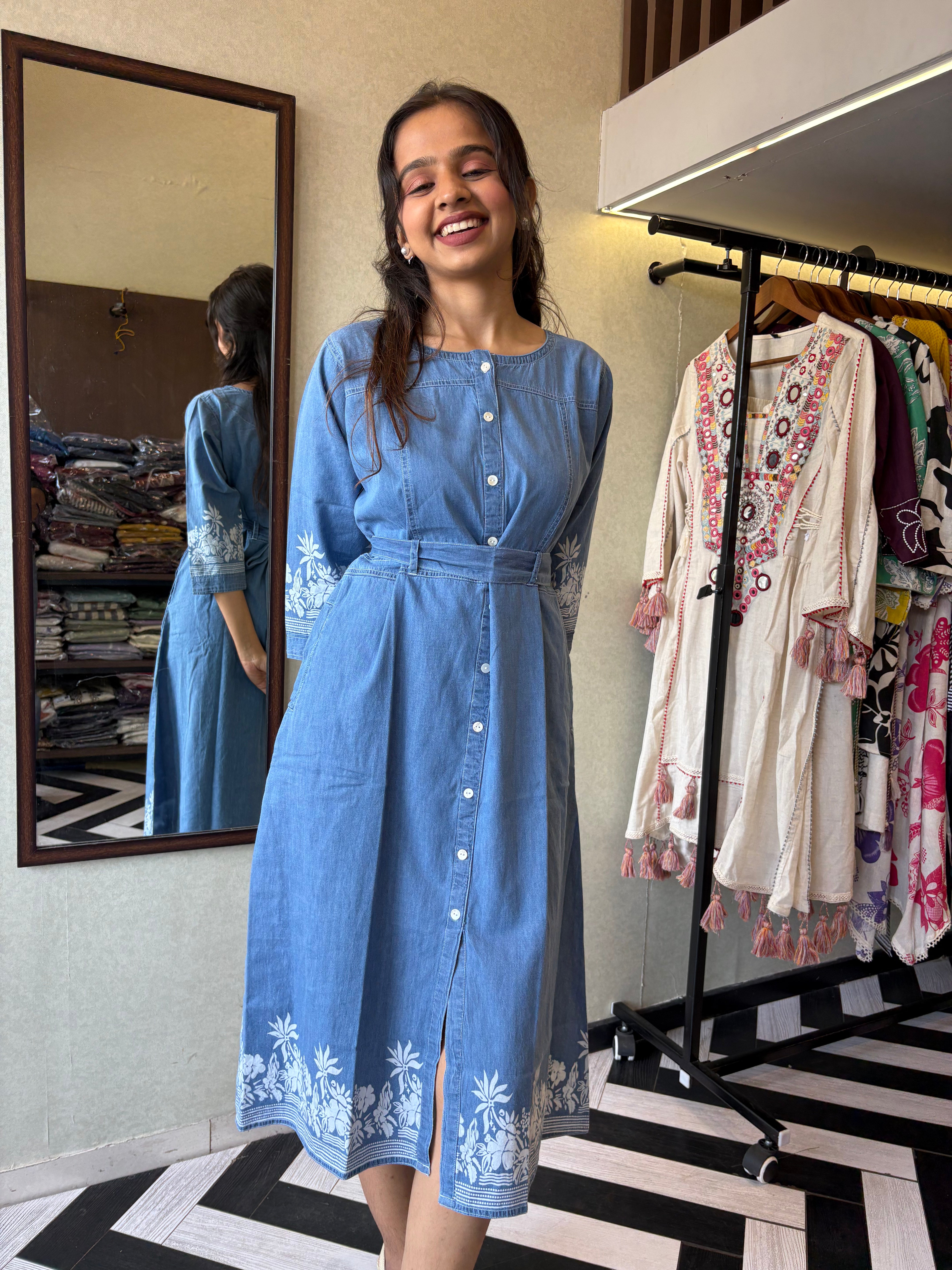 Pure Denim One Piece Dress