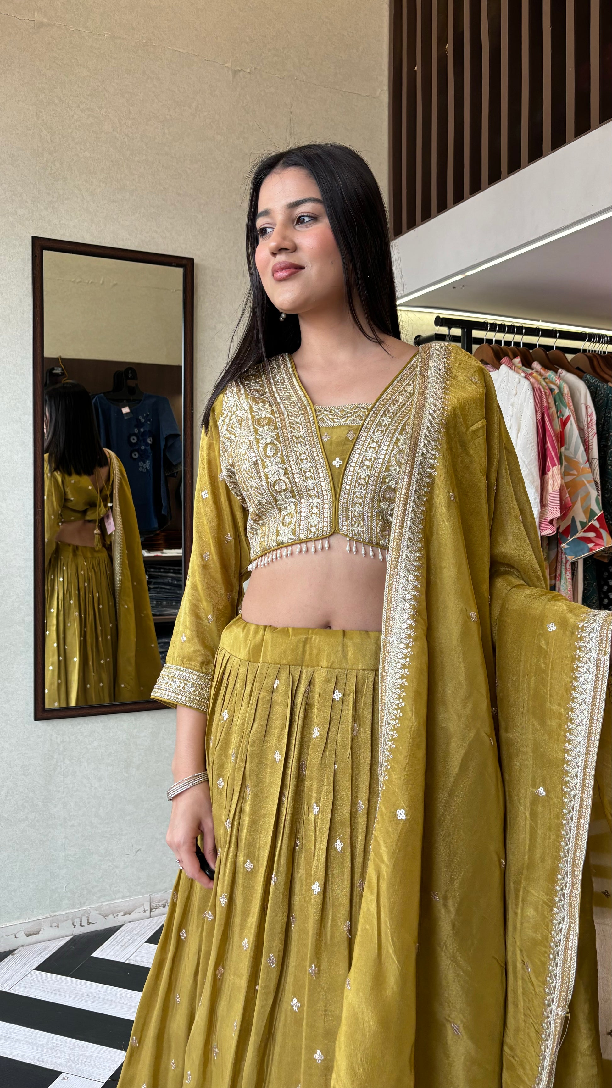 Pure Georgette Indo Western Piece with Hand work