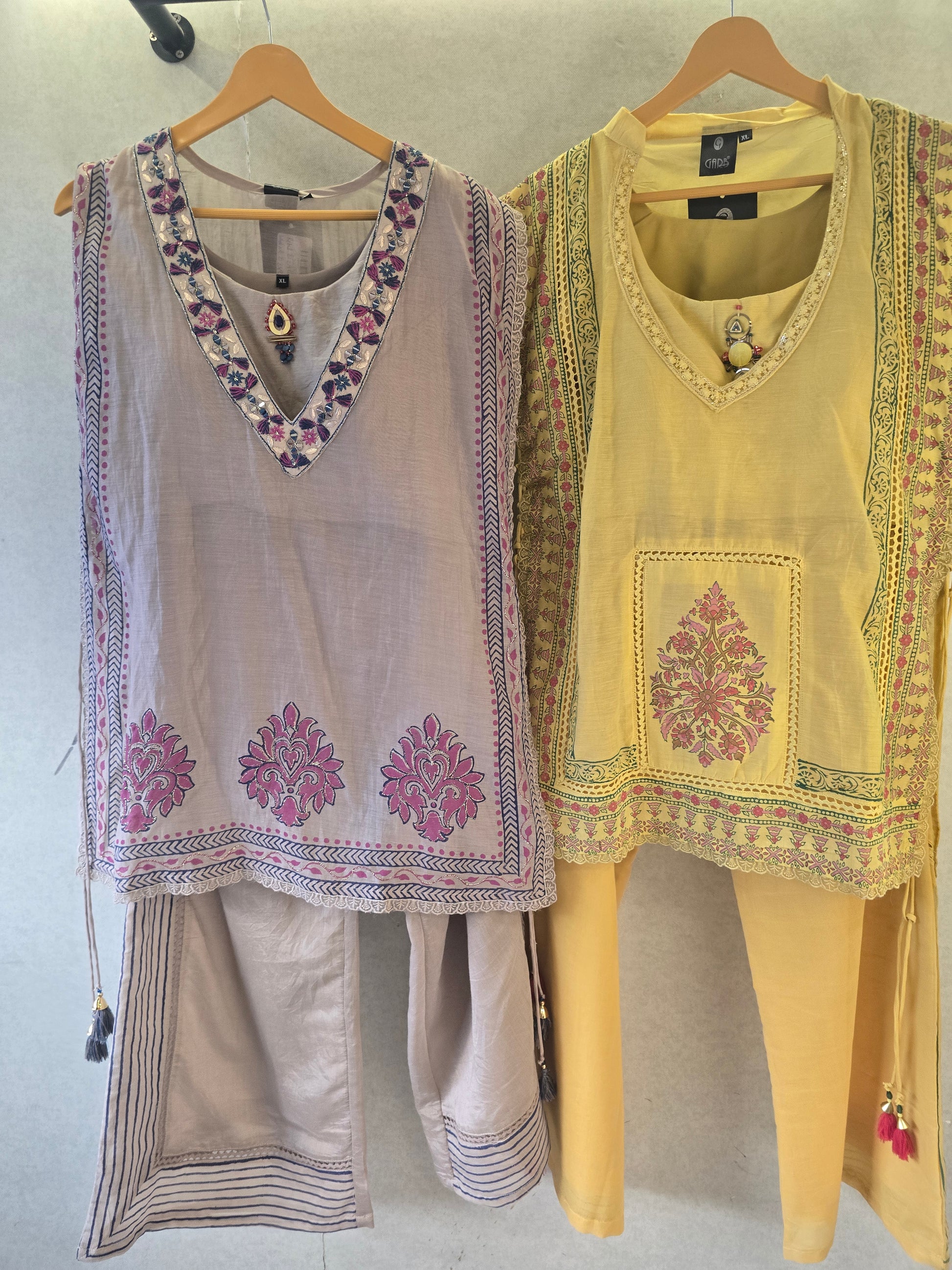 Pastel Yellow Floral Print Cape Style Co-Ord Set
