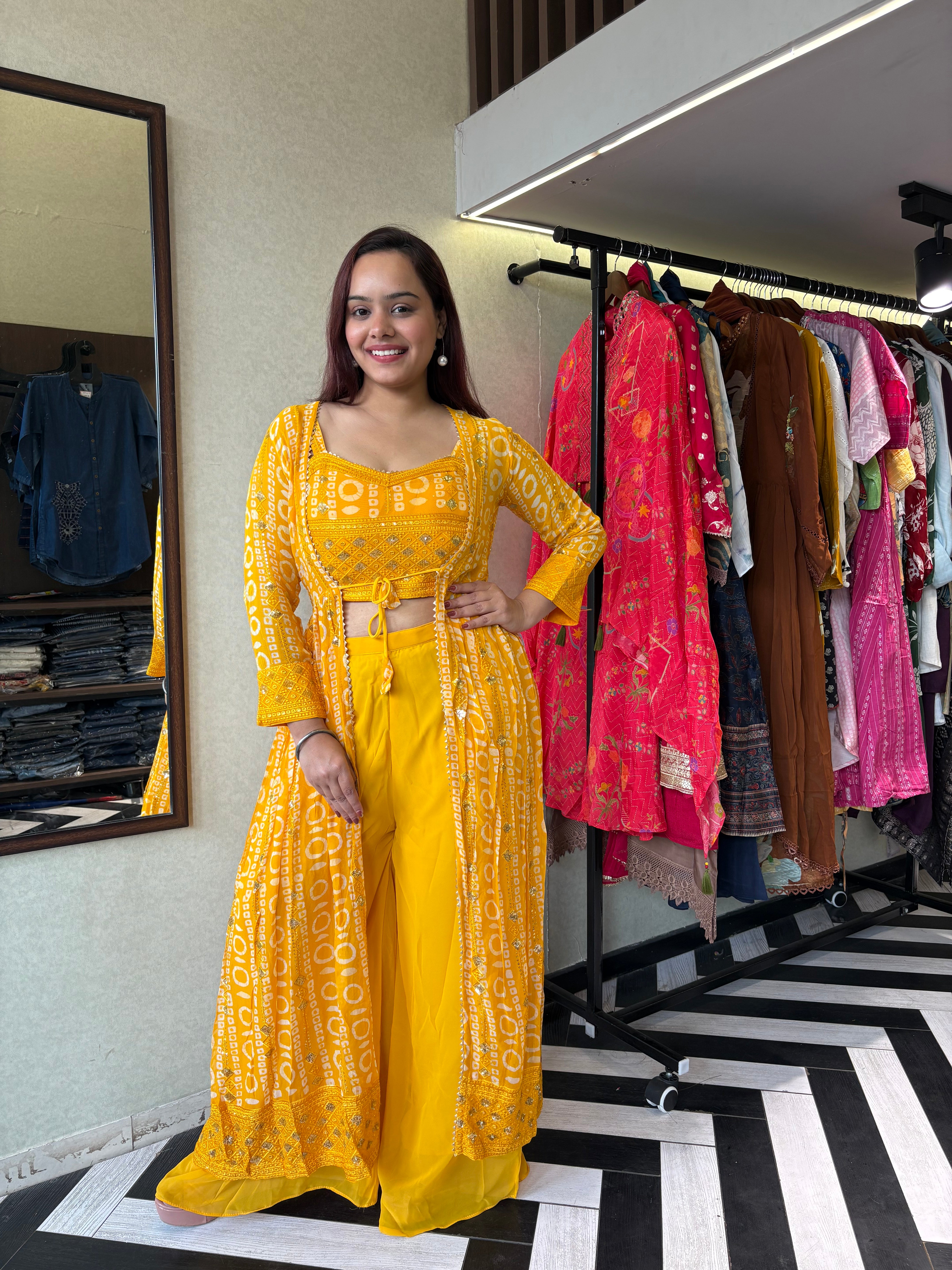 Pure Georgette 3 Piece with Hand work