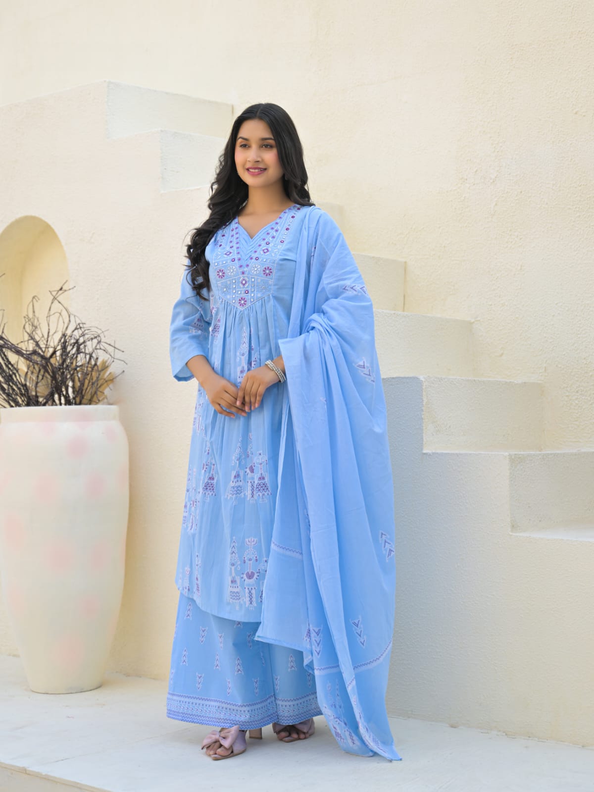 Cotton 3 Piece Kurti Set