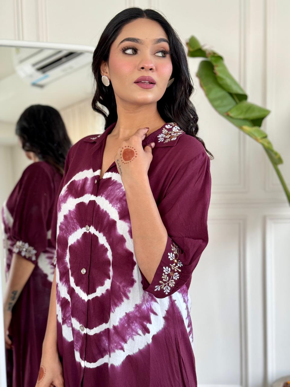 Image of Pure Cotton Coord Set with Designer Print