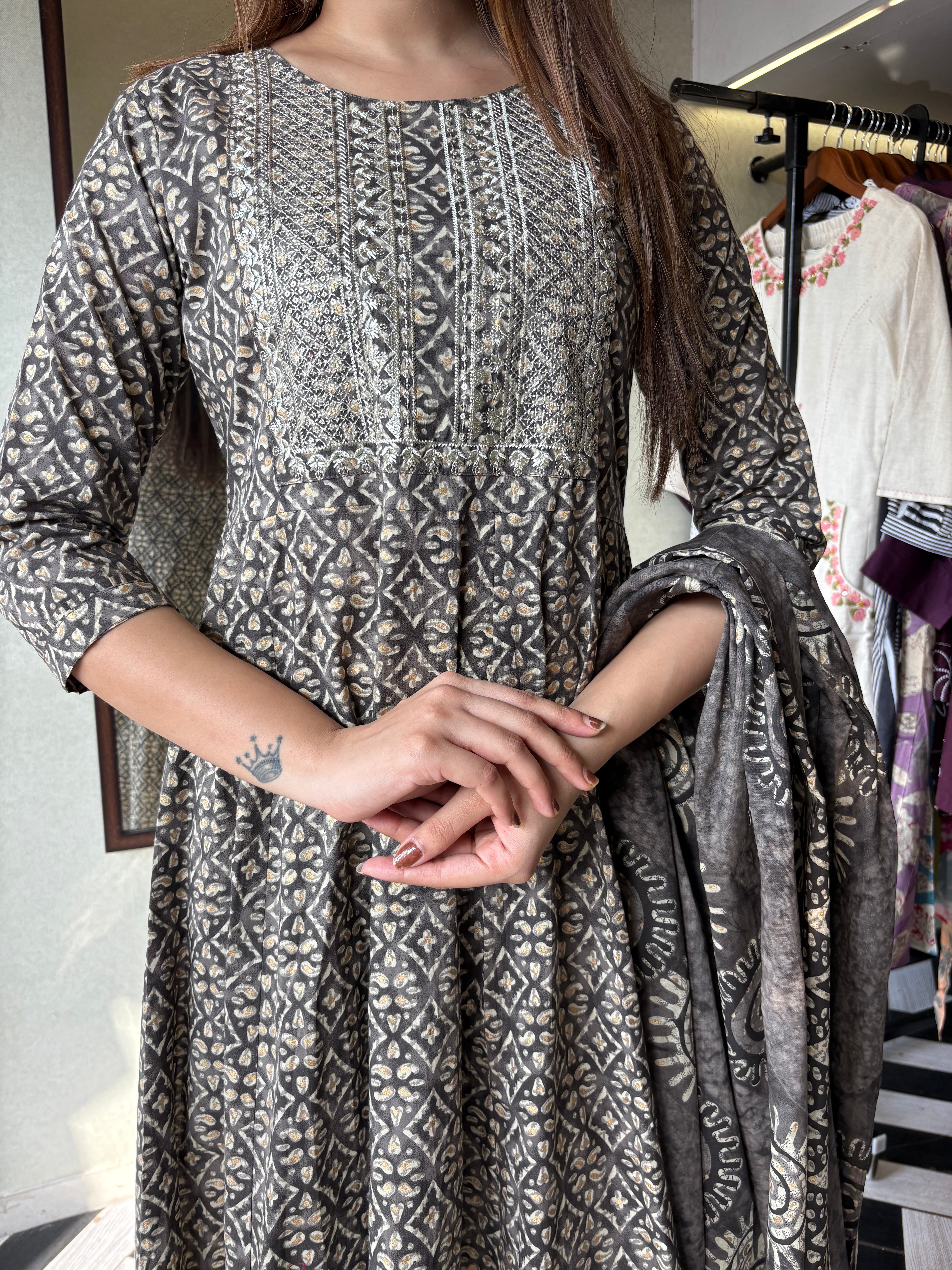 Pure Cotton Kurti Set with Designer Print