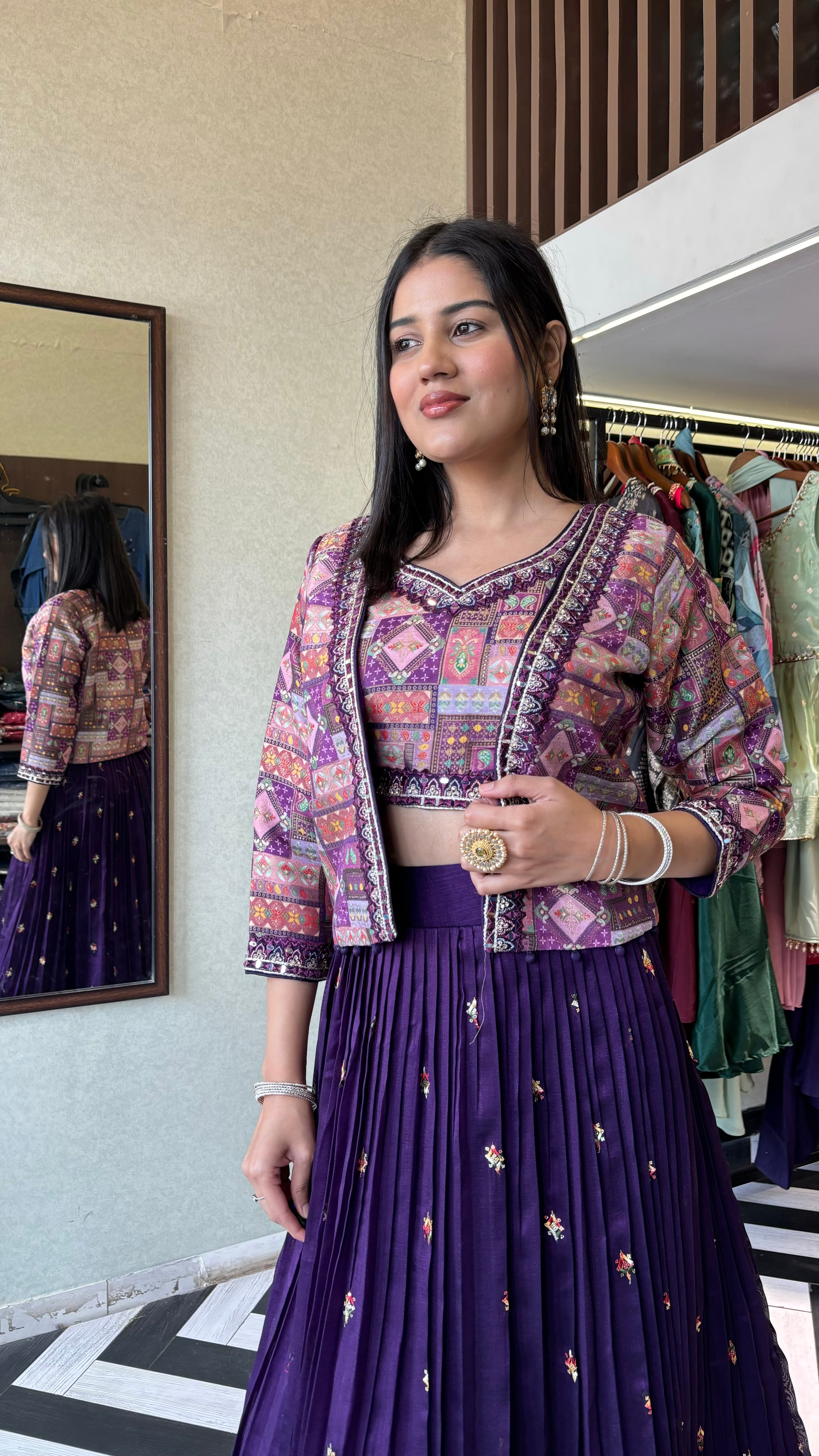 Image of Pure Georgette Silk 3 Piece Set