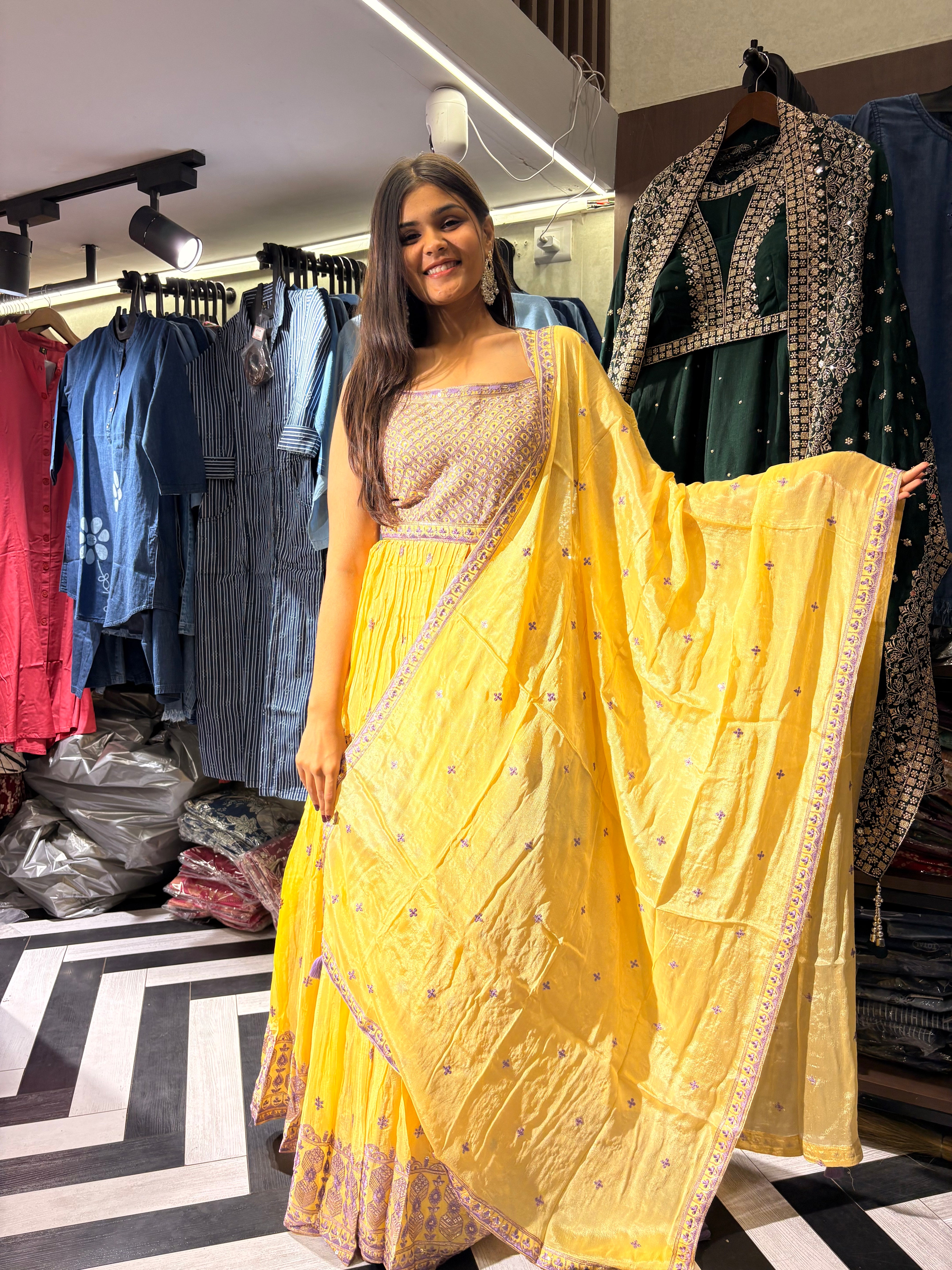 Image of Pure Silk 3 Piece Indo western