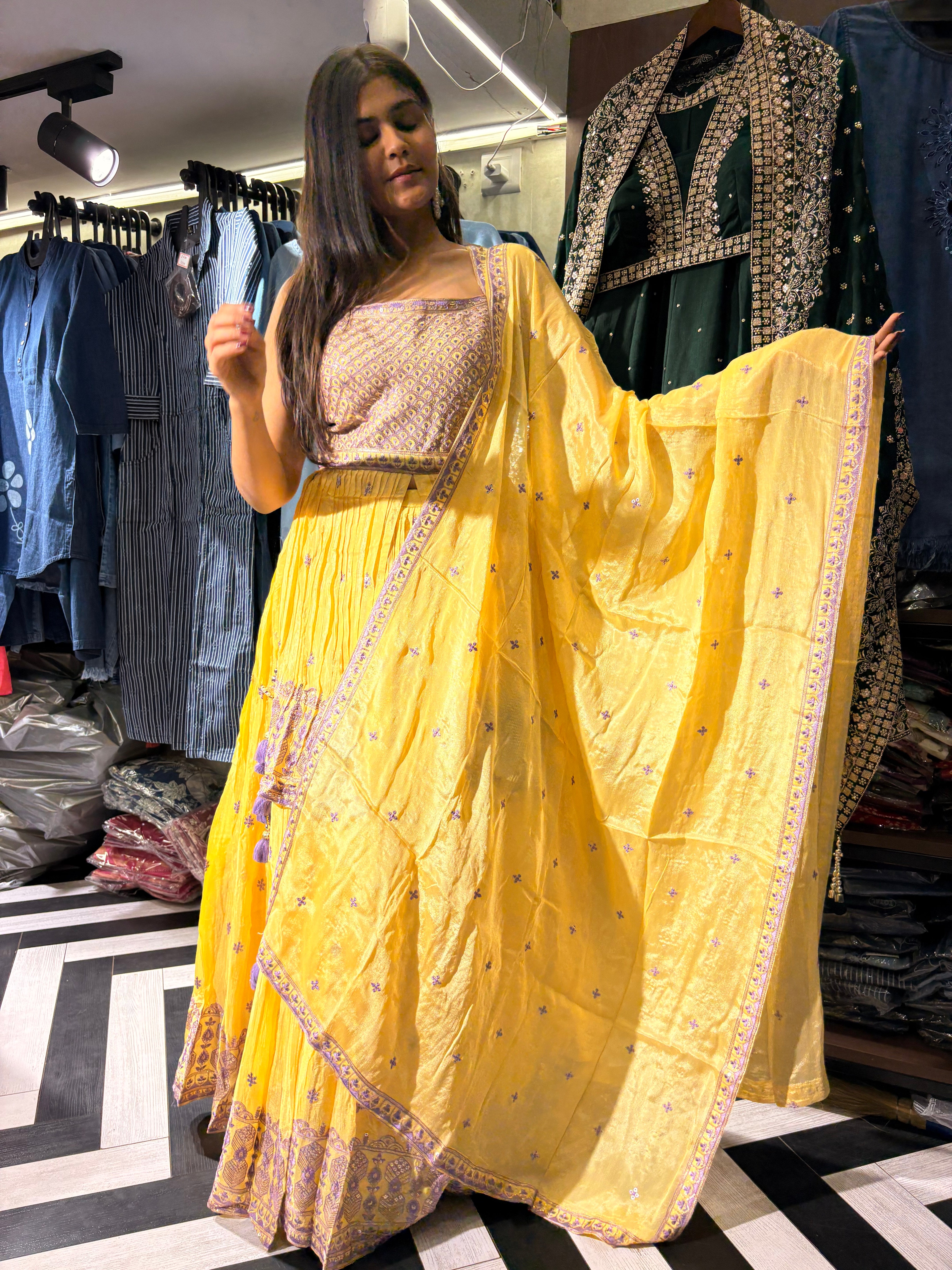 Image of Pure Silk 3 Piece Indo western