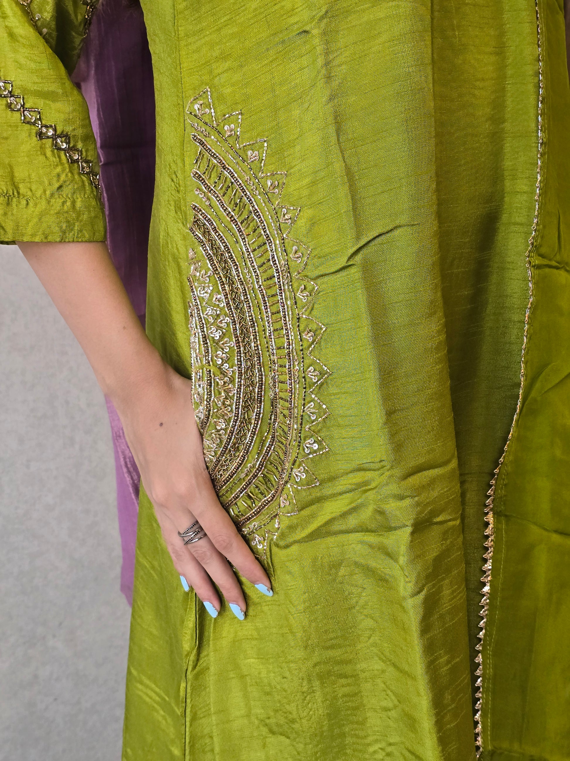 Pure Russian Silk with Hand Work