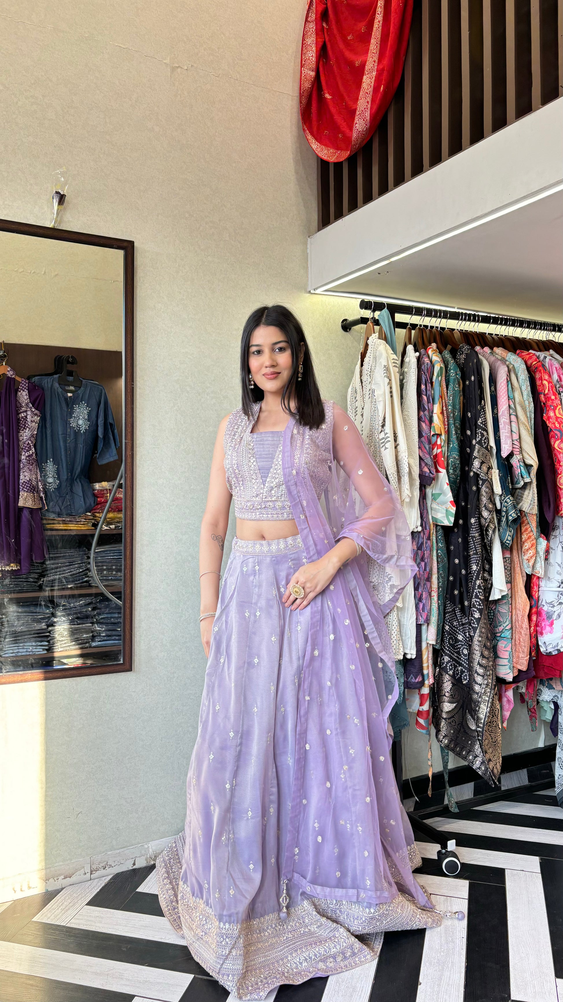 Pure Shimmer Indo western 3 Piece Set