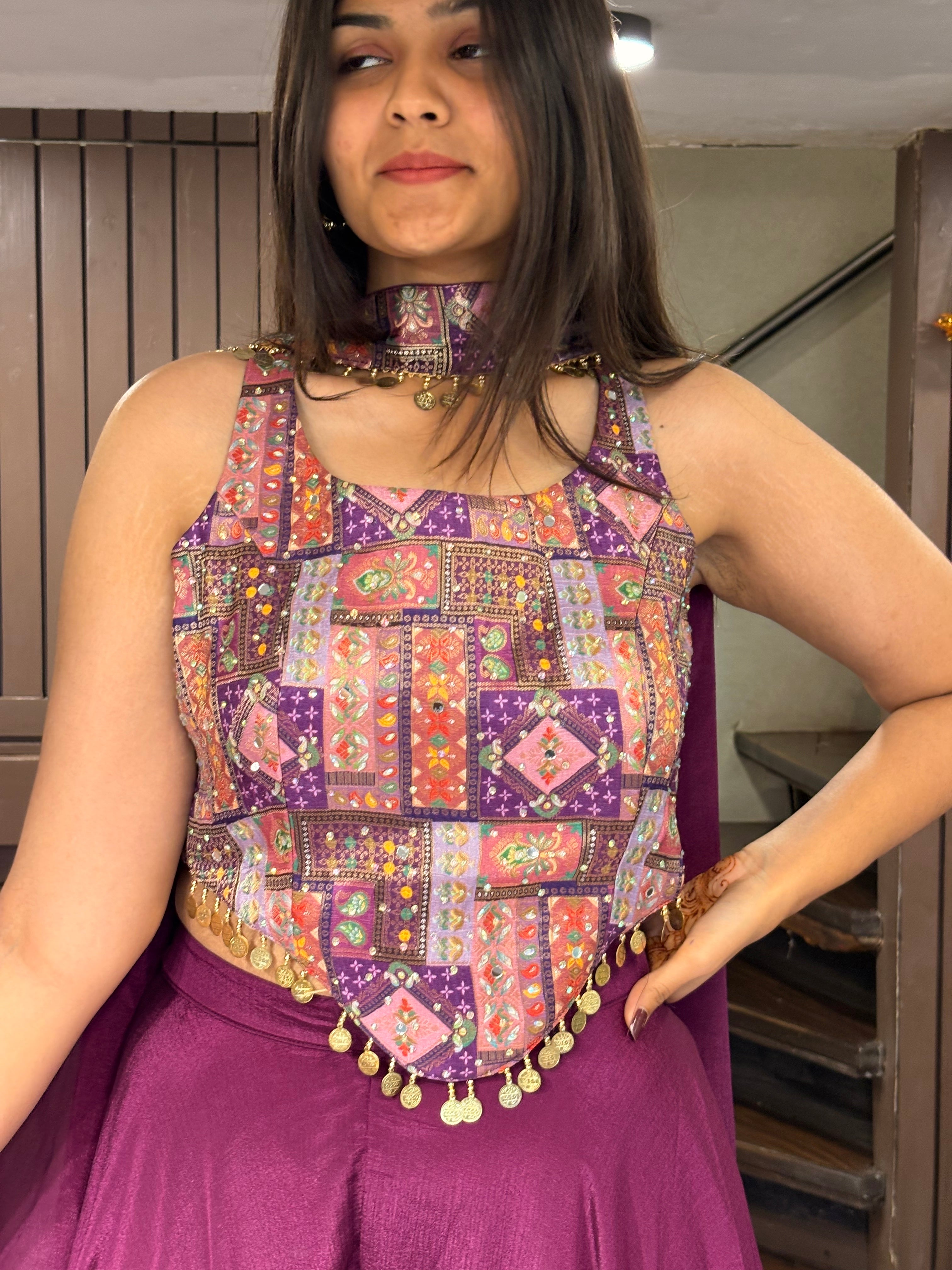 Image of Pure Georgette Indo western